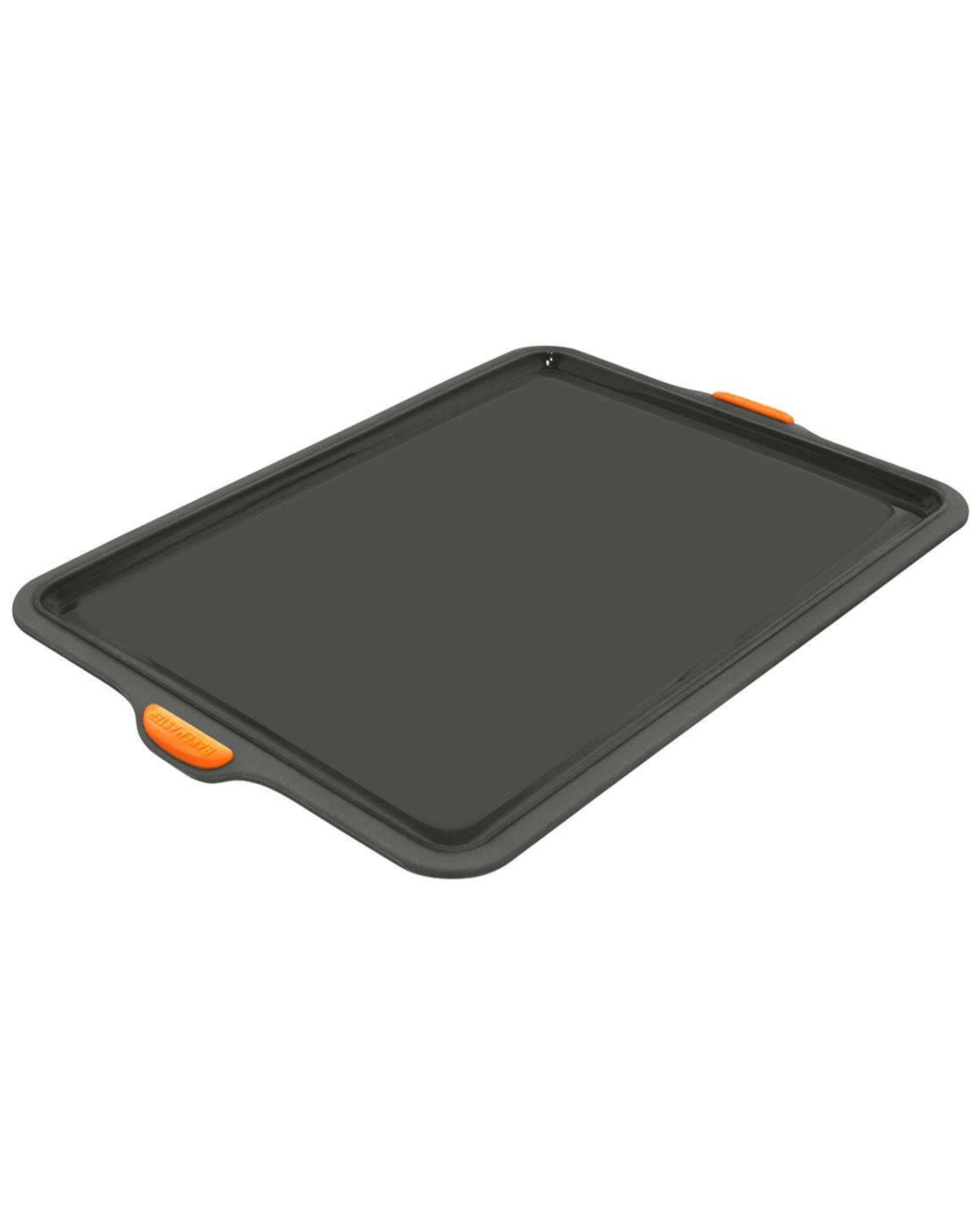 3 Bakemaster Silicone Baking Tray 38x27cm Non-stick Oven Safe Ergonomic Grip
 - Grey, 3 of 3