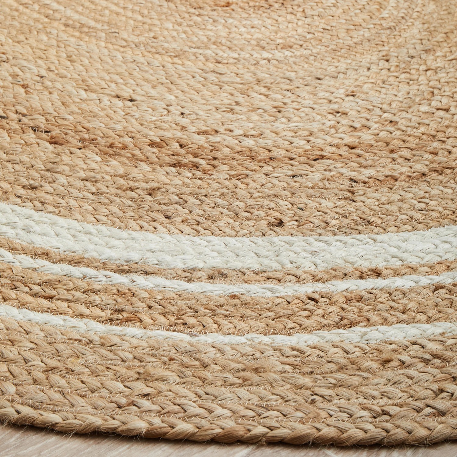 5 Common Ground Rugs Drift 111 280x190cm - Large Oval Hand Braided Jute Rug - Natural, 5 of 9