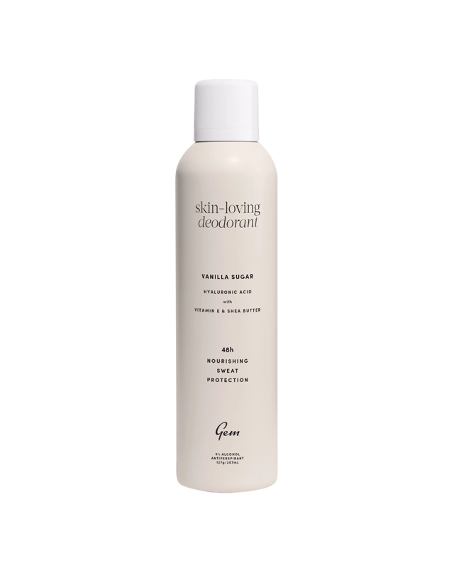 Gem Vanilla Sugar Skin-Loving Deodorant 207ml - Hyaluronic Acid, Vitamin E and Shea Bu