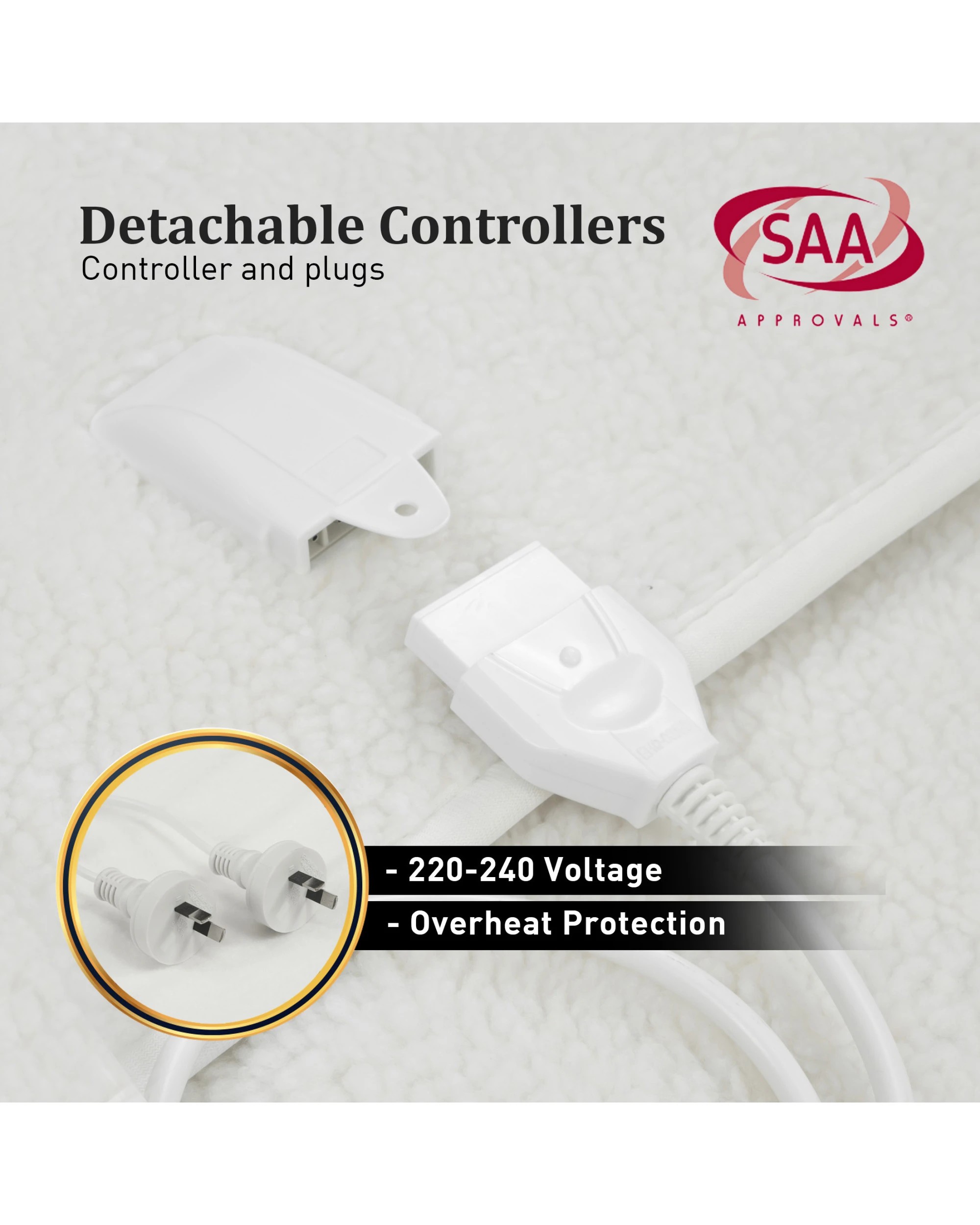 7 Laura Hill Heated Electric Blanket Fitted Fleece Underlay Throw, 7 of 9