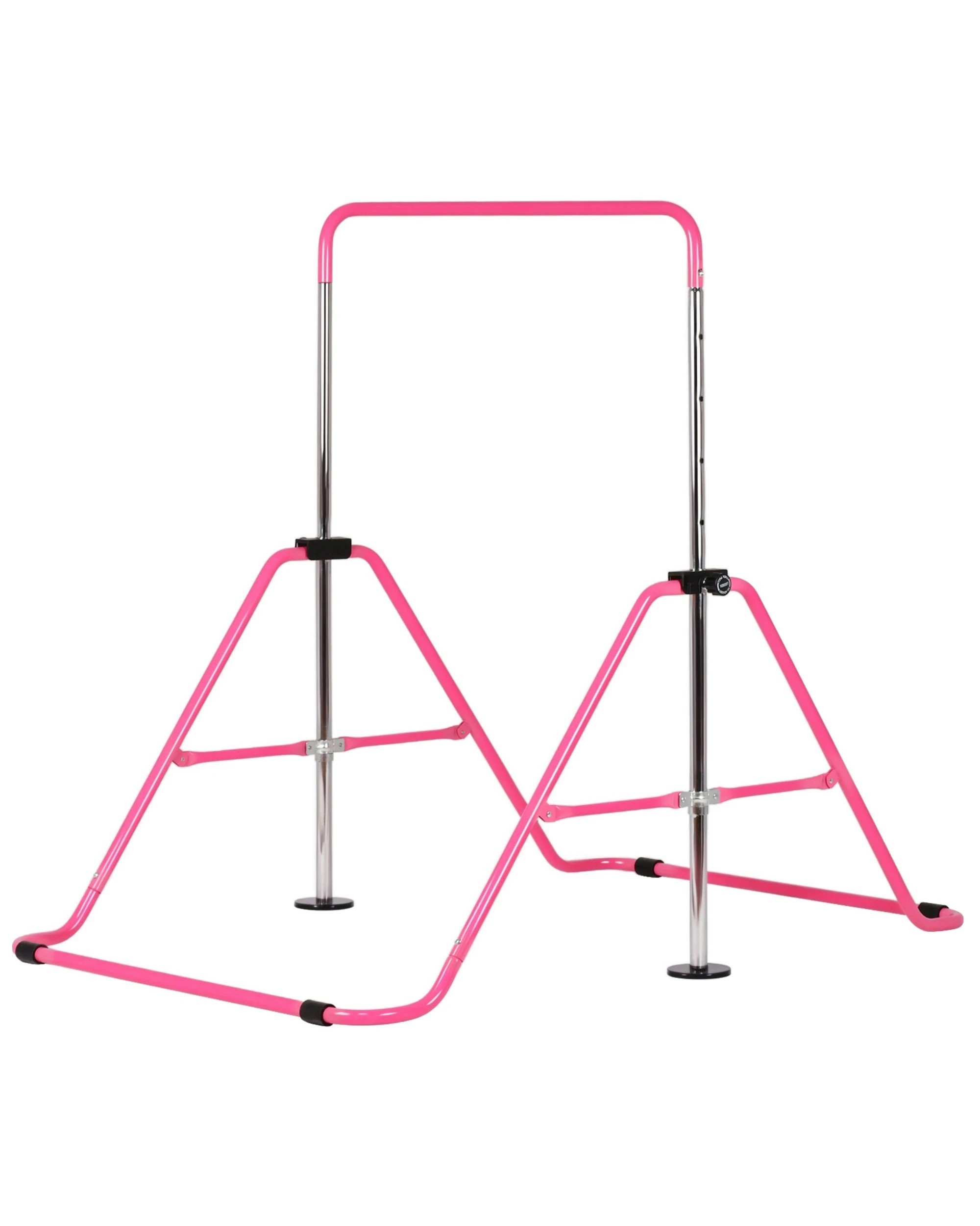 1 Advwin Foldable Kids Gymnastics Bar w/5 Adjustable Height Pink, 1 of 6
