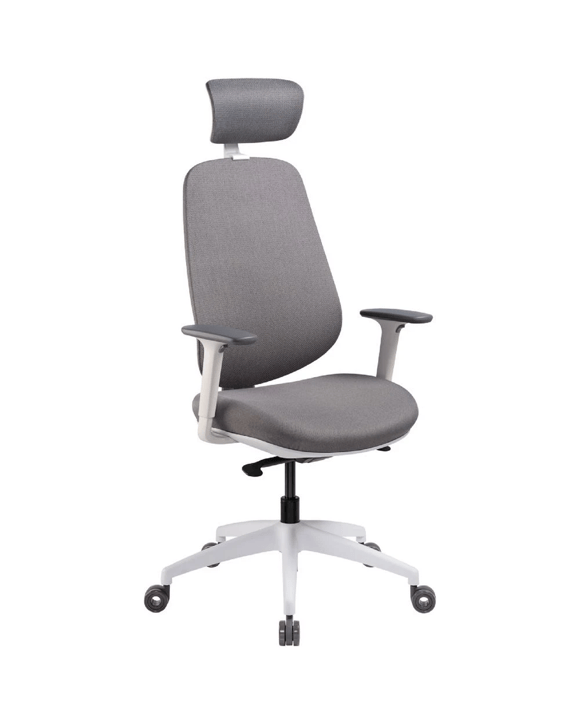Pago AirForm Synchro Ergonomic Chair w/ Headrest Ash Grey Ergonomic Chairs and Desk Chairs