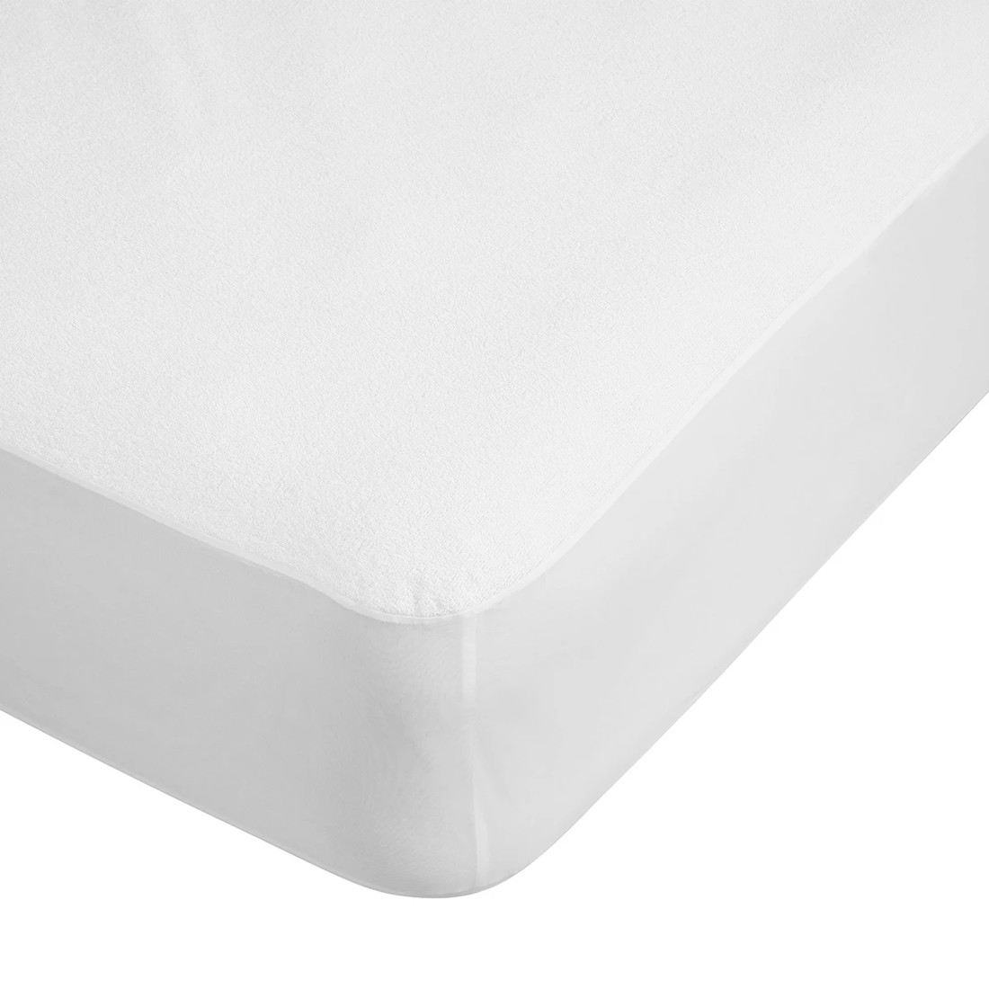 4 Waterproof Fitted Mattress Protector - Double Bed, White, 4 of 4