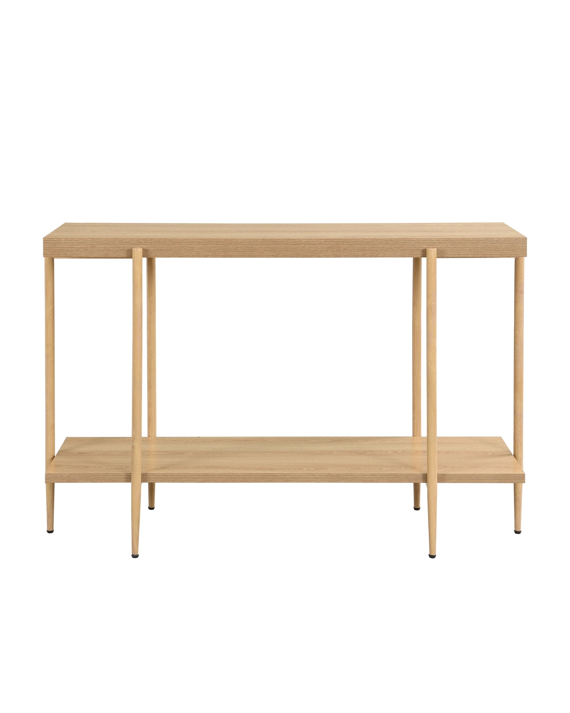 1 IHOMDEC MDF Console Sofa Table - Brown, 1 of 10