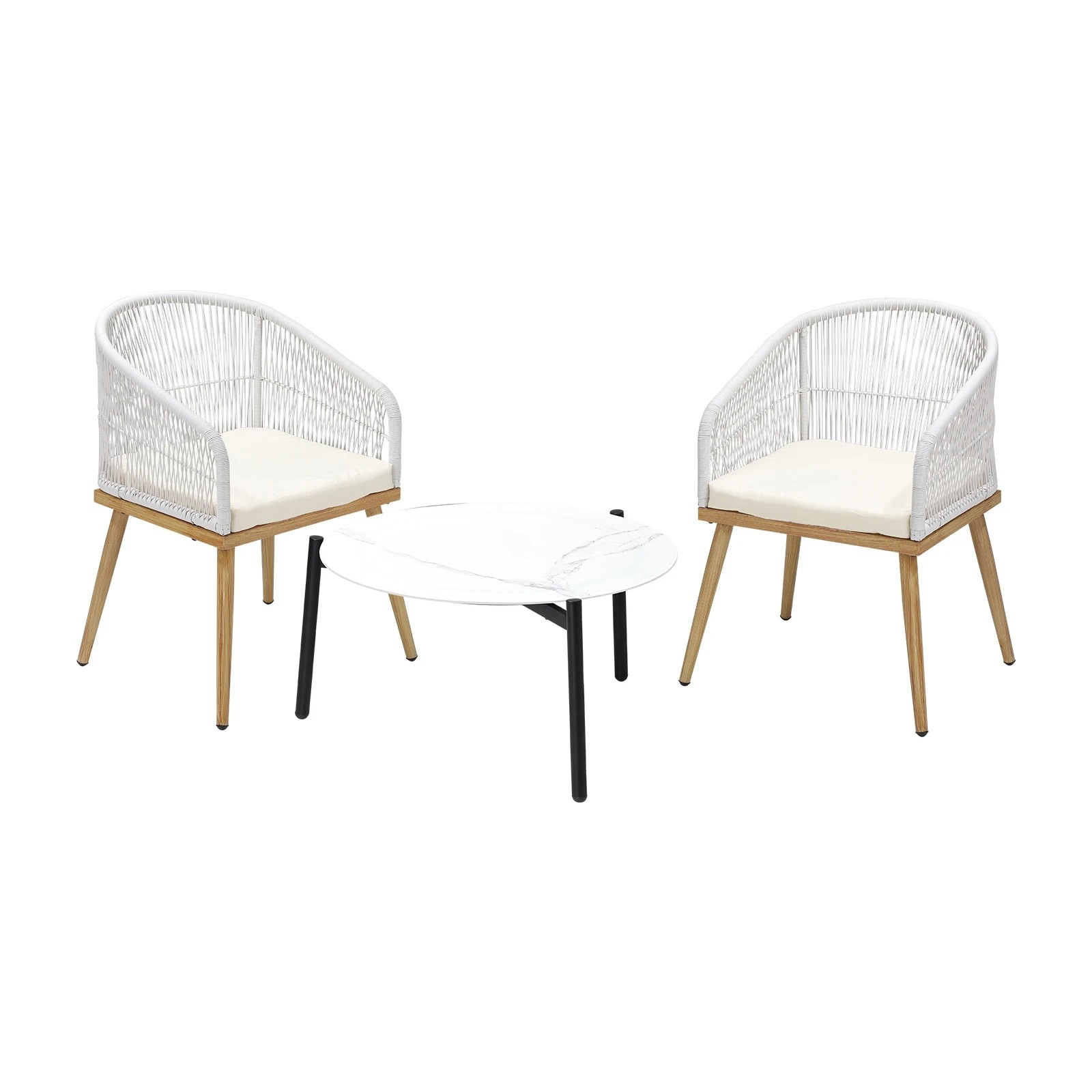 1 Livsip 3 Piece Outdoor Patio Setting Bistro Set Lounge Furniture Sets 70cm Table
 - Multi, 1 of 9