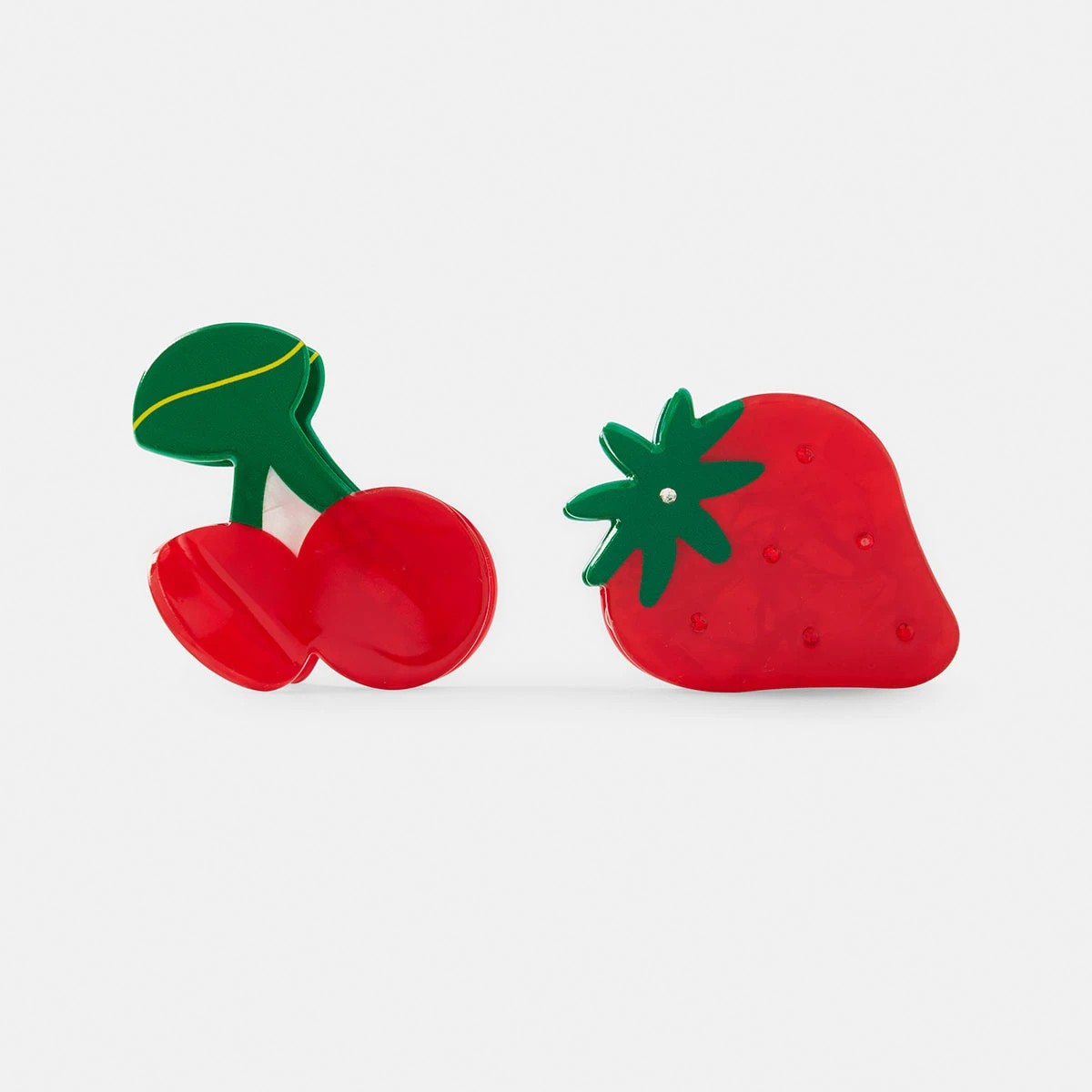 1 2 Pack Red and Green Fruit Claw Hair Clips, 1 of 4