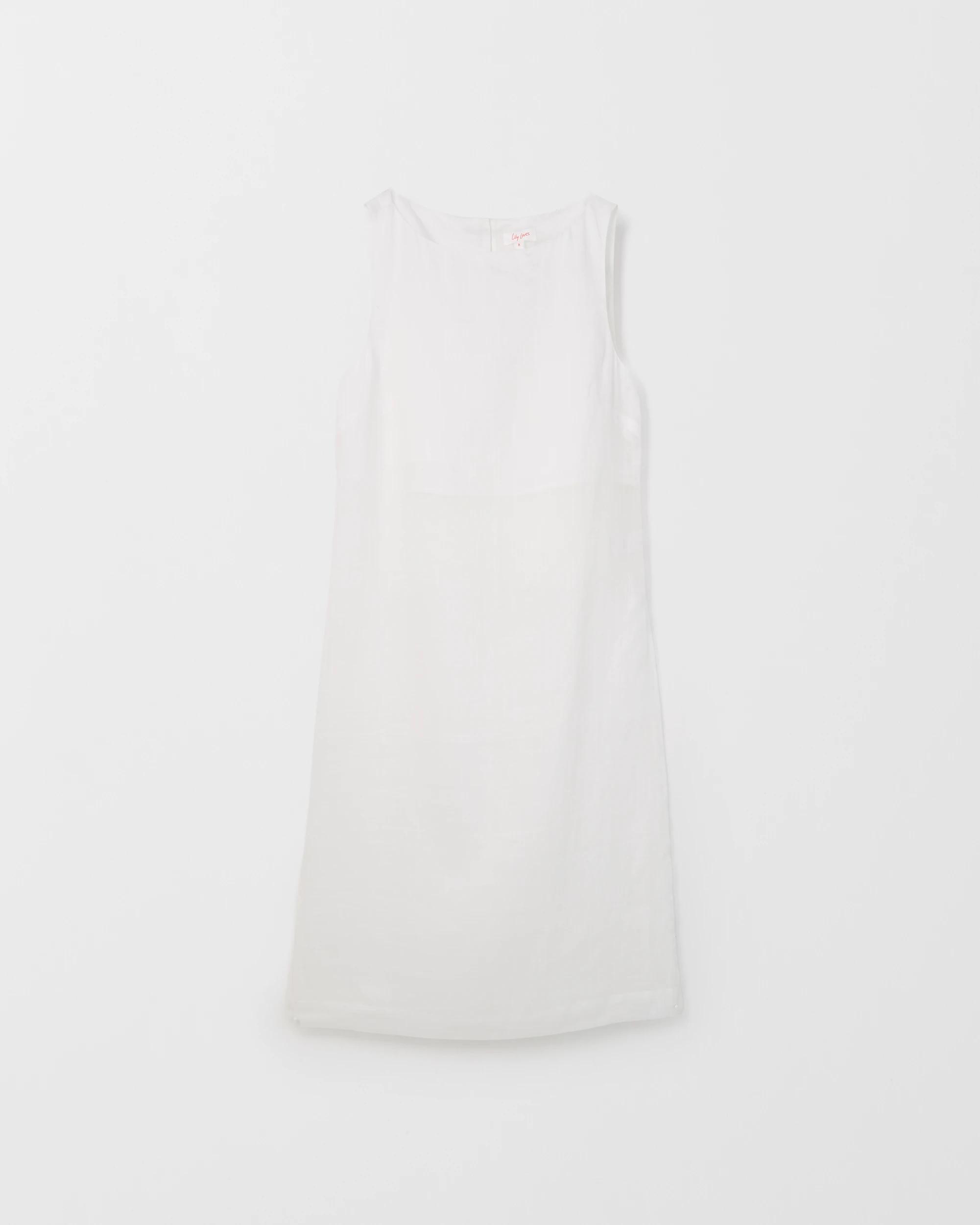 8 Lily Loves Sheer Tunic Top PALE OAT, 8 of 8
