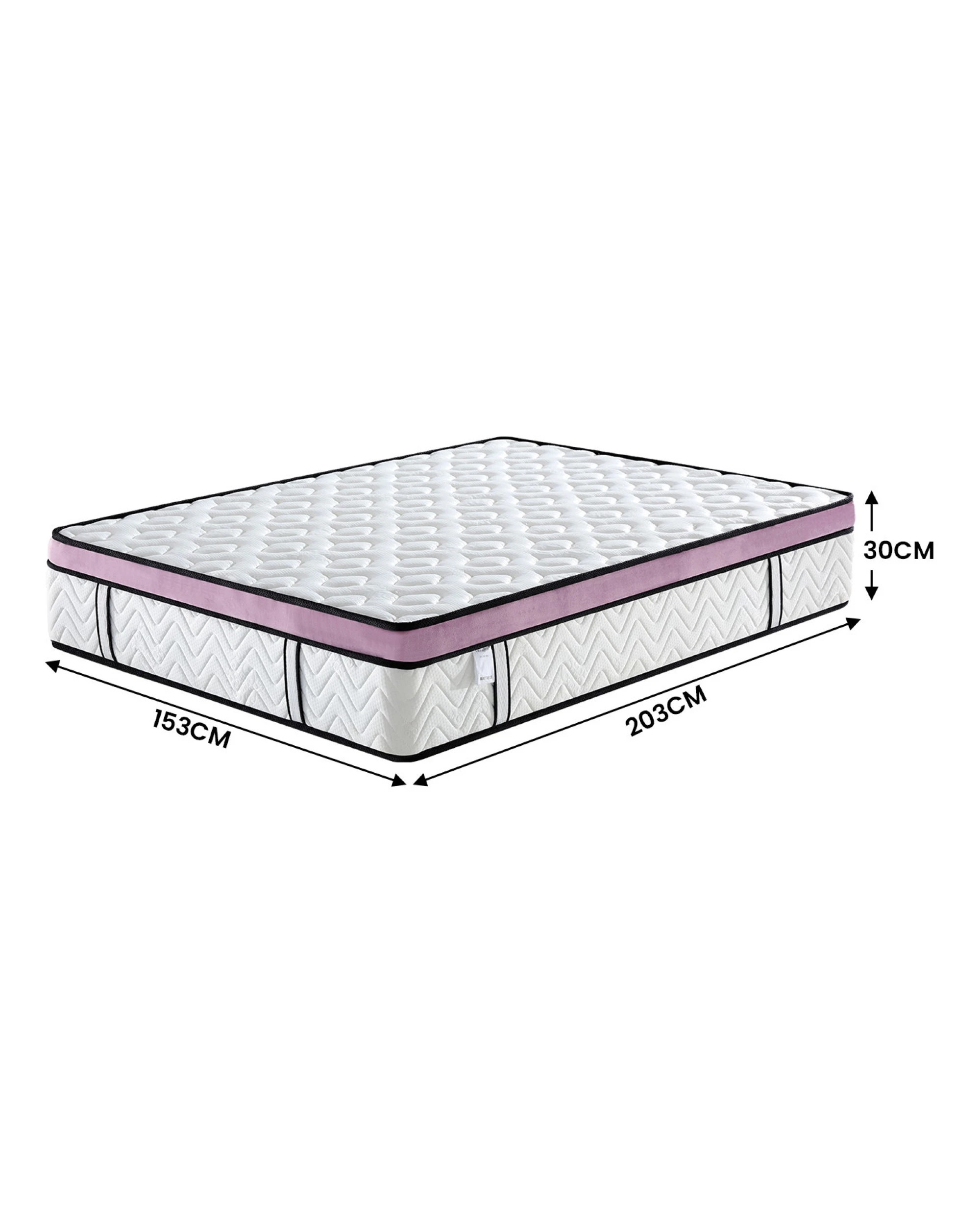 2 Laura Hill Euro Top Spring Pocket Mattress Queen - 30cm, 2 of 10