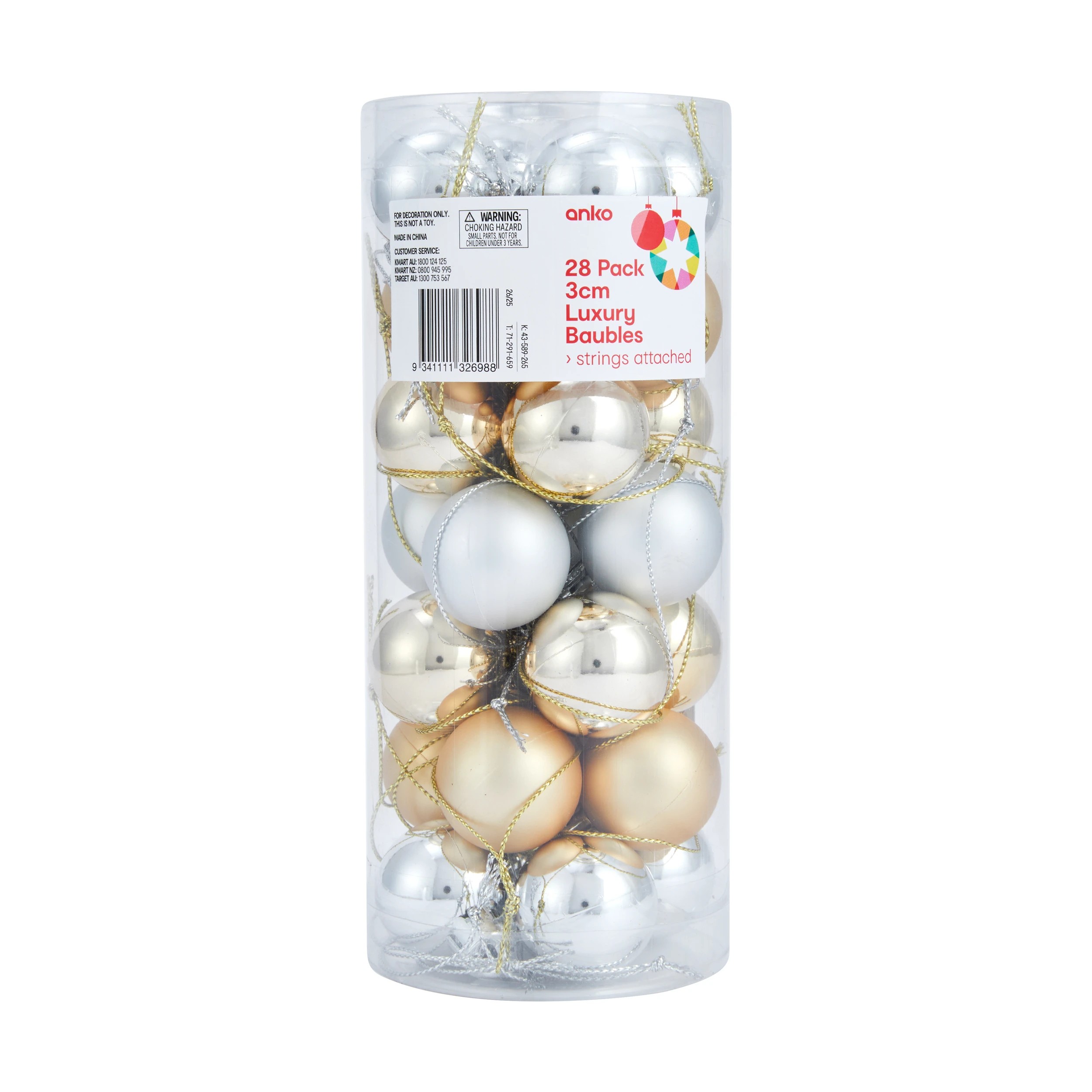 8 28 Pack 3cm Luxury Baubles, 8 of 8