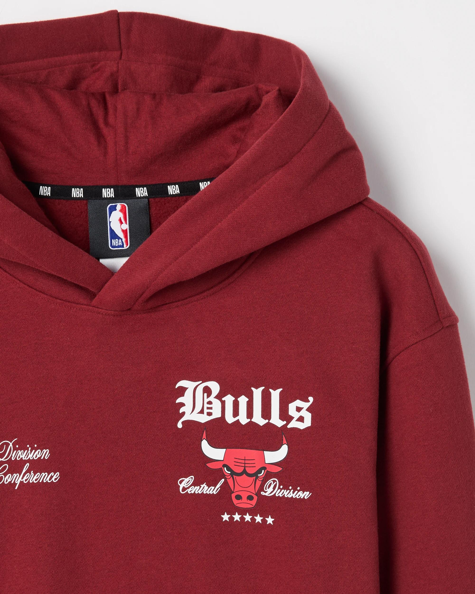 2 NBA Australian Cotton Blend Oversized Popover Hoodie RED, 2 of 2