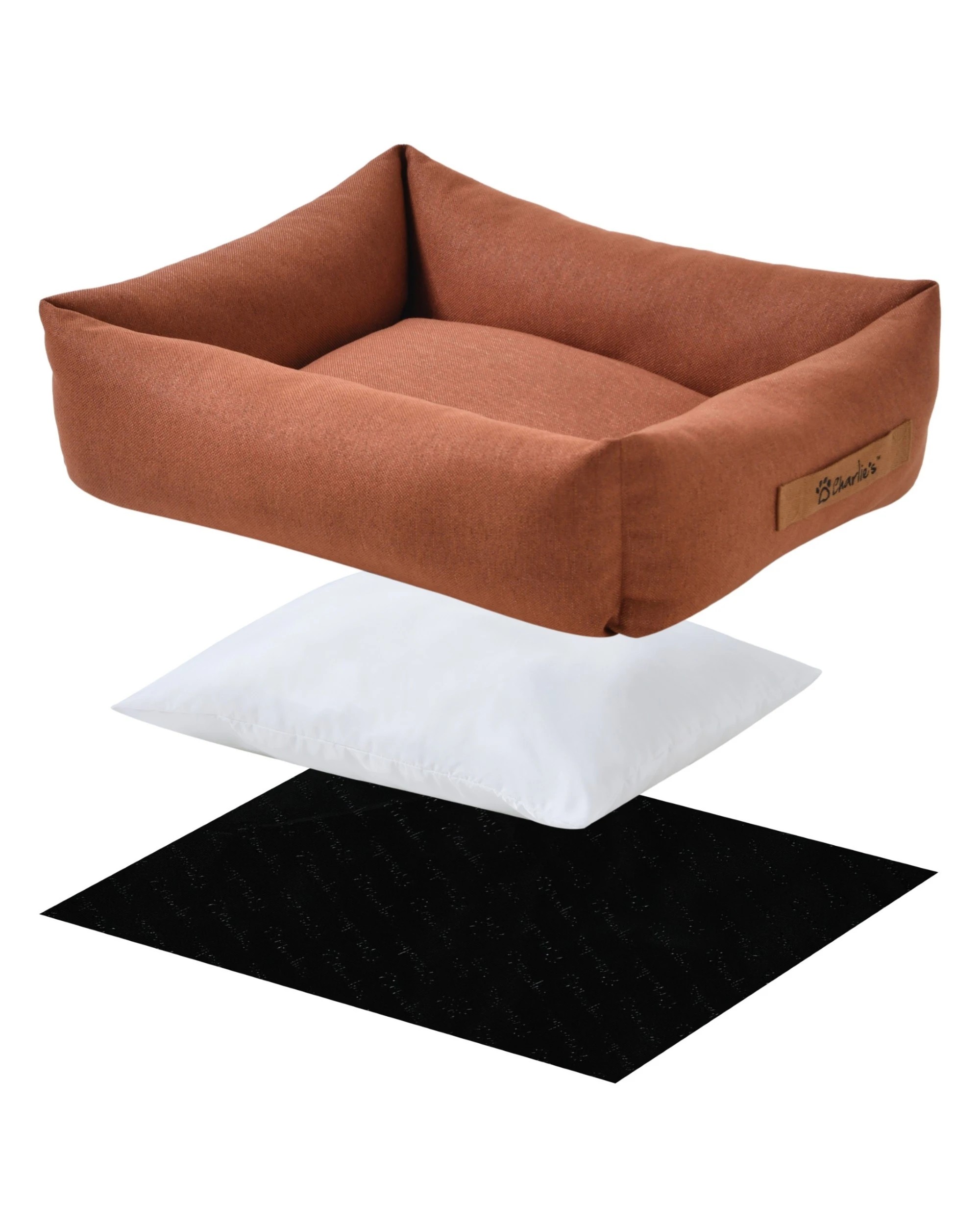 6 Charlie's Brooksy Woven Dog Bed Medium - Rust, 6 of 10