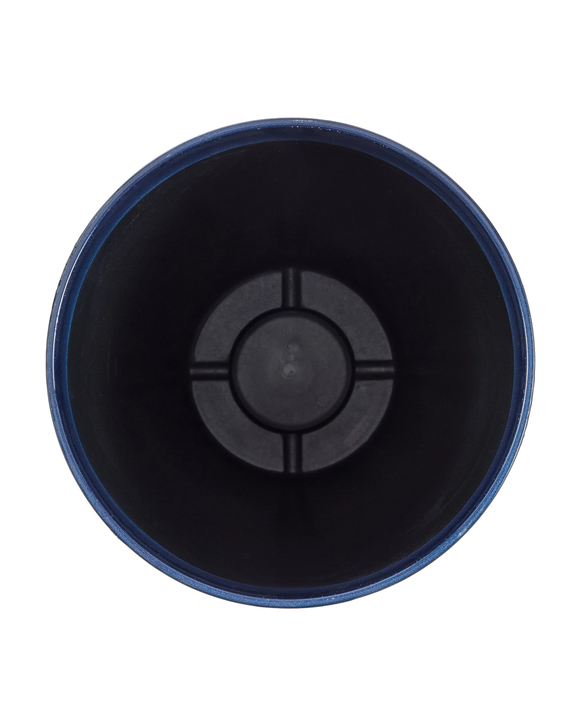 2 27cm Blue Tall Glazed Look Plastic Pot, 2 of 3