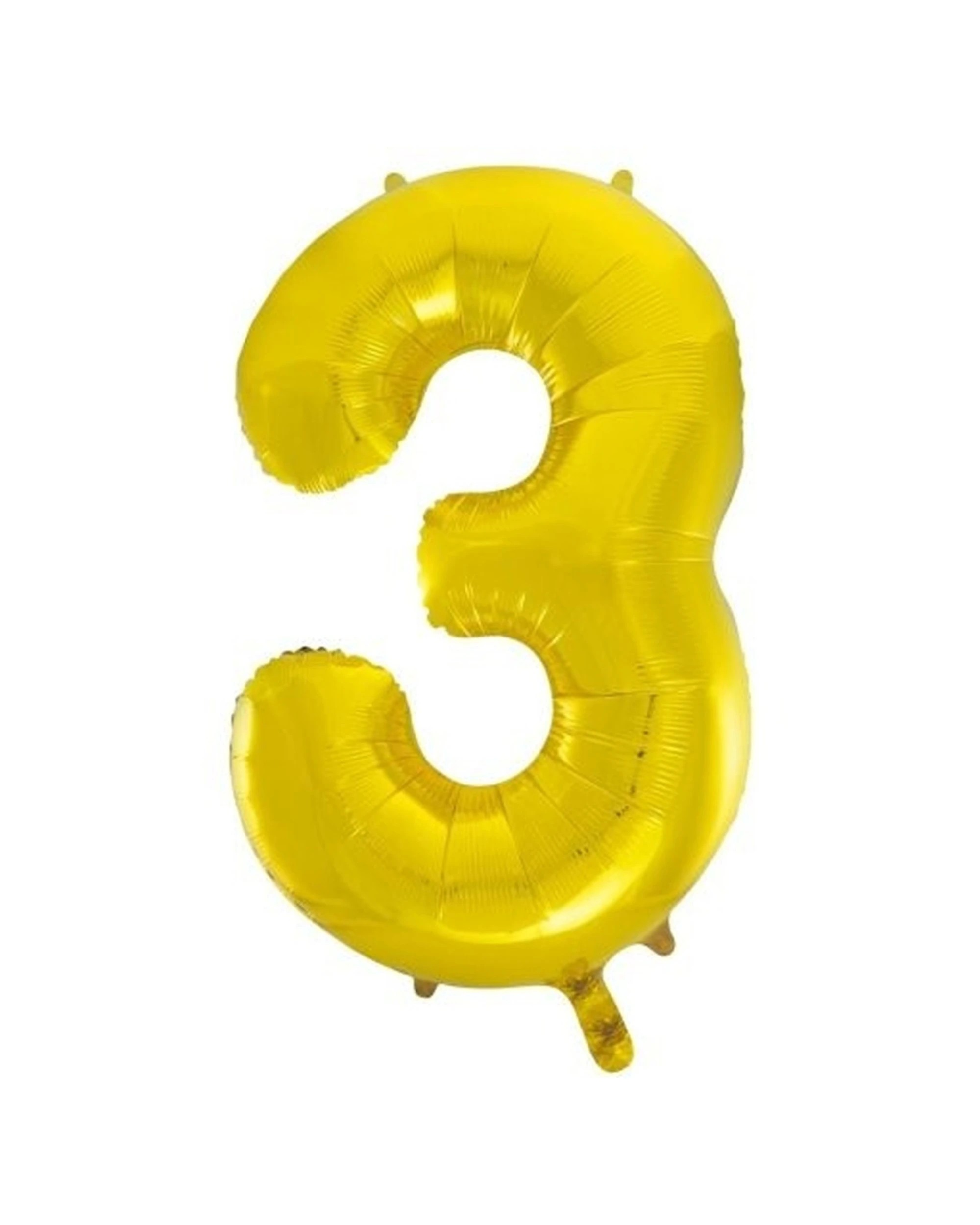 1 Alpen Decrotex Foil Balloon Number 3 Party Decoration 34 Inches - Gold, 1 of 1