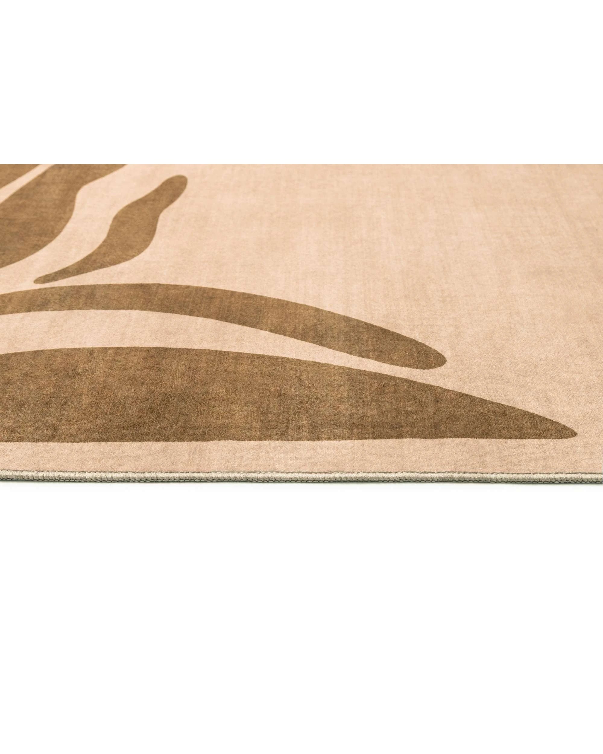 6 Loopsie Marbela Tonal Botanical Border Washable Rug-320cm x 230cm - Brown, 6 of 8