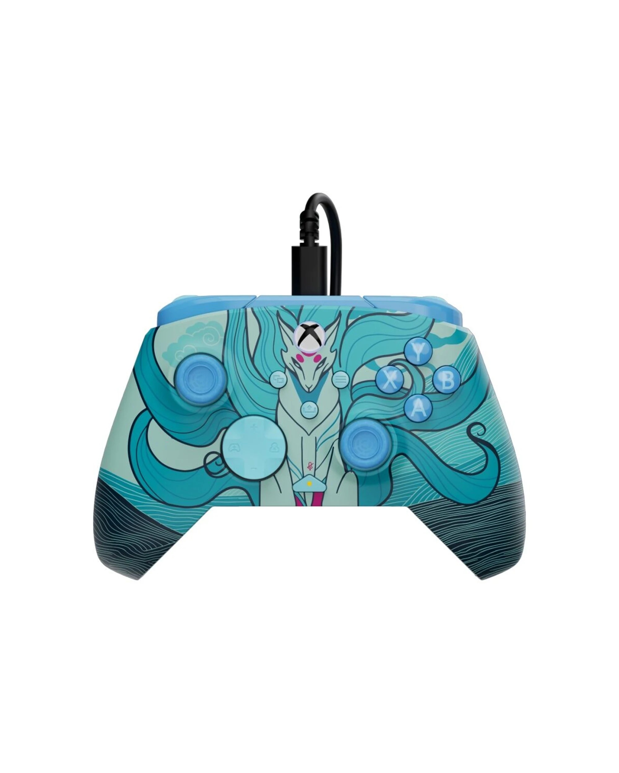 1 Turtle Beach Rematch Advanced USB-C Wired Xbox PC Gaming Controller Kitsune - Blue, 1 of 7