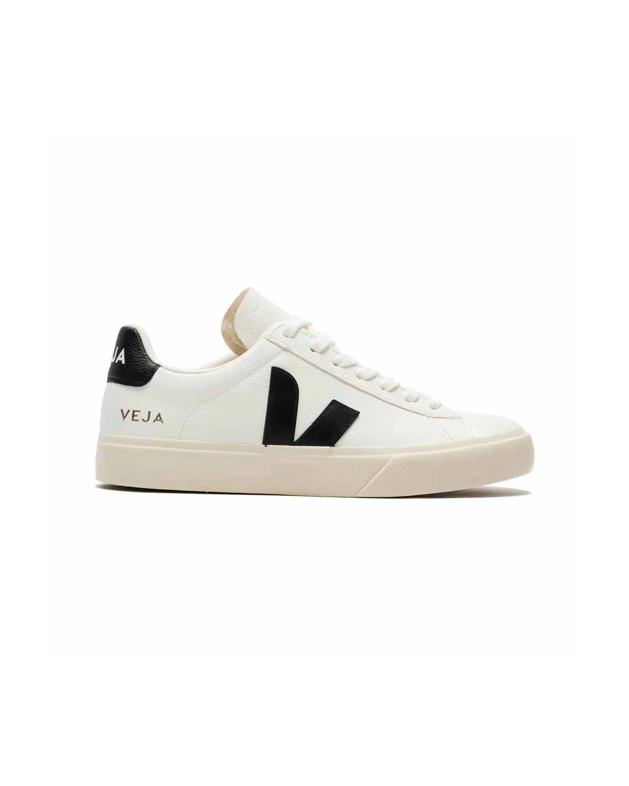 1 VEJA Campo Chromefree Leather Sneakers Casual EXTRA WHITE/BLACK, 1 of 6