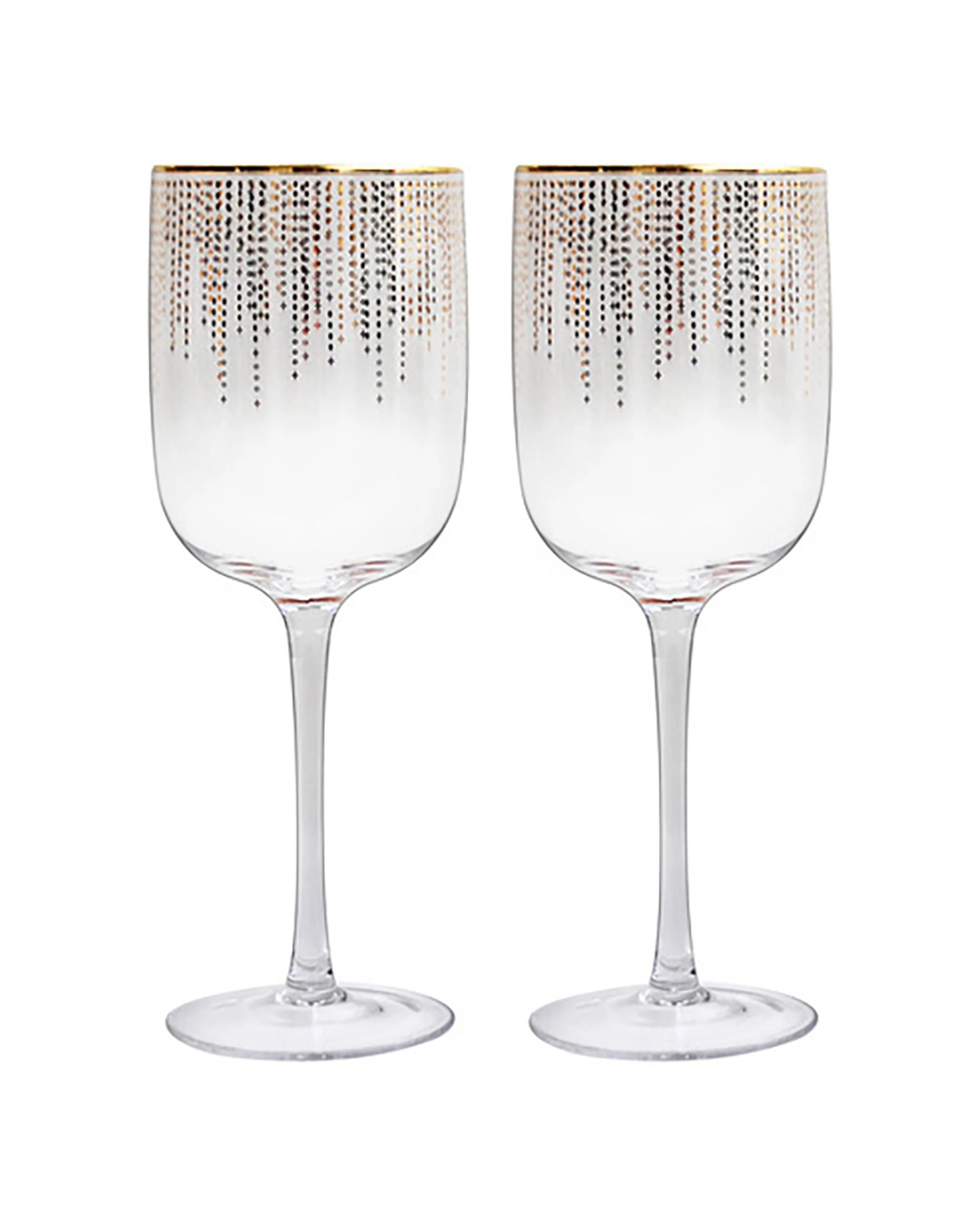 1 Ladelle 2pc Twinkle Wine Drink Beverage Glass Set 400ml - Clear, 1 of 1