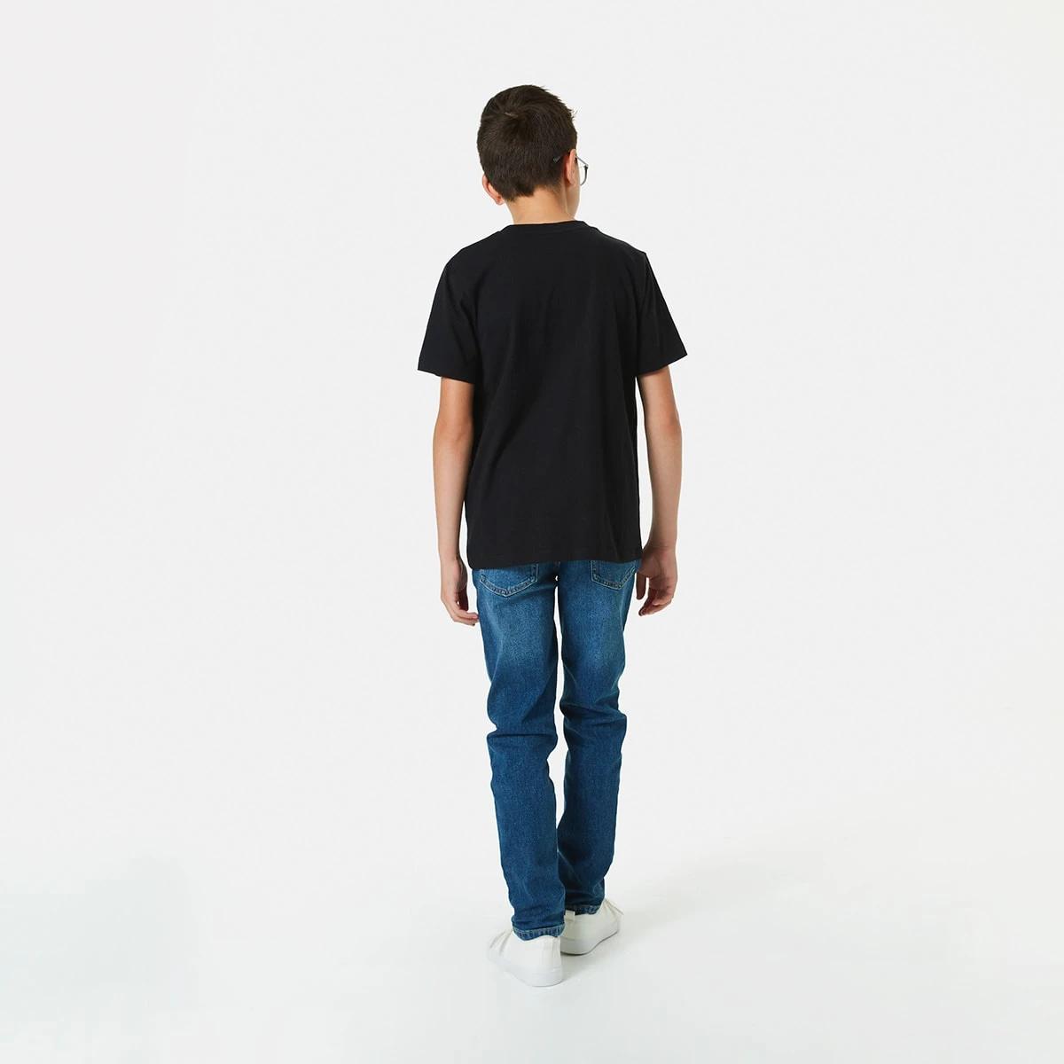 6 Short Sleeve Plain T-shirt Black, 6 of 8