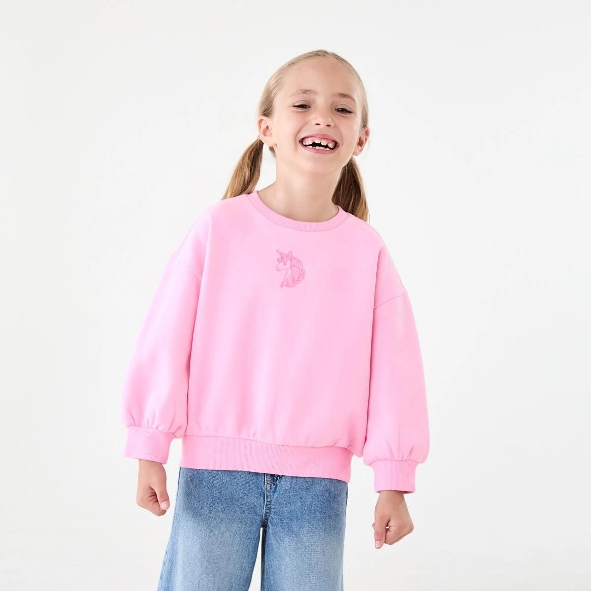 1 Oversized Crew Neck Sweatshirt Unicorn, 1 of 8