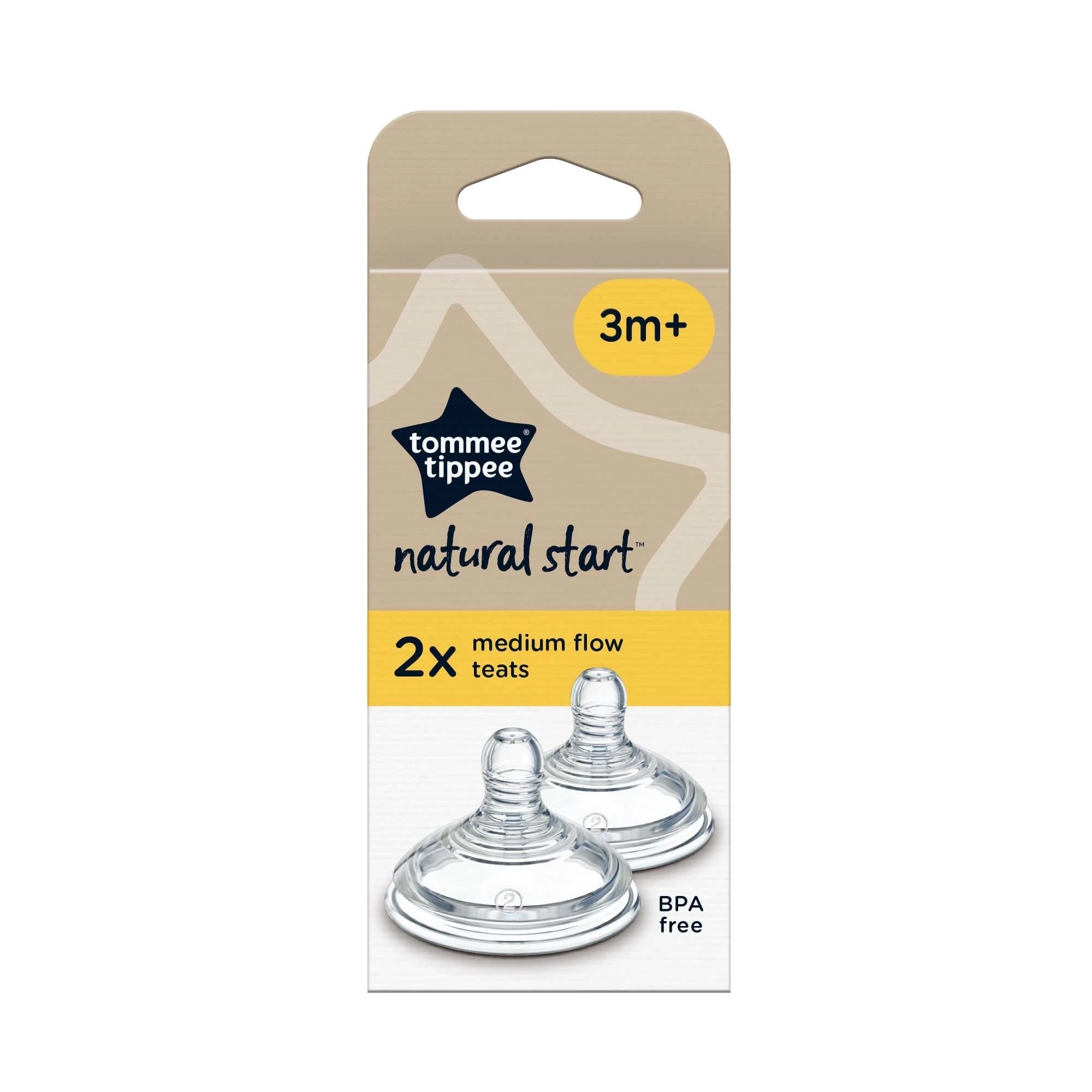 1 2 Pack Tommee Tippee Natural Start Medium Flow Teats, 1 of 8