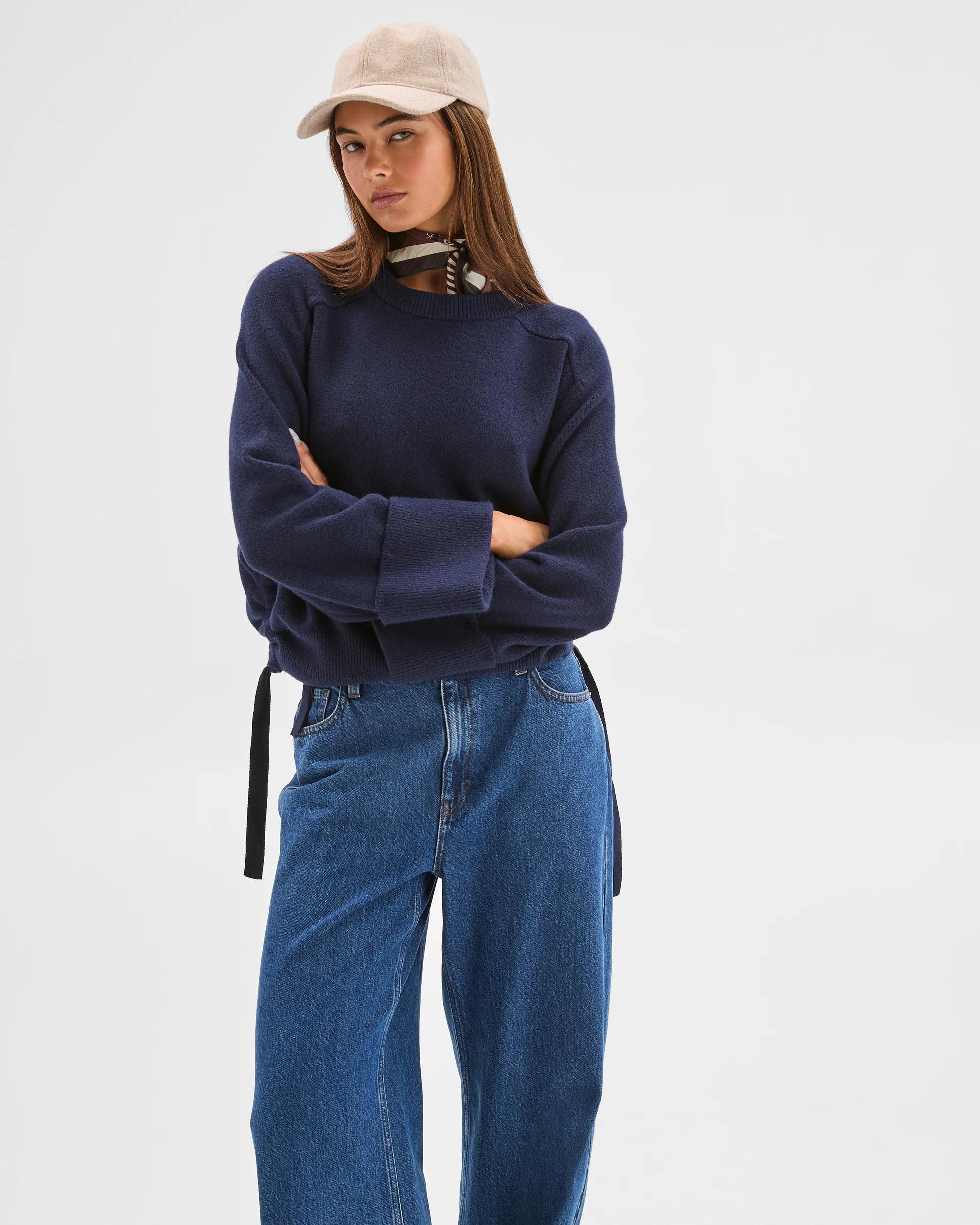 1 Lily Loves Gathered Detail Jumper INK BLUE, 1 of 9