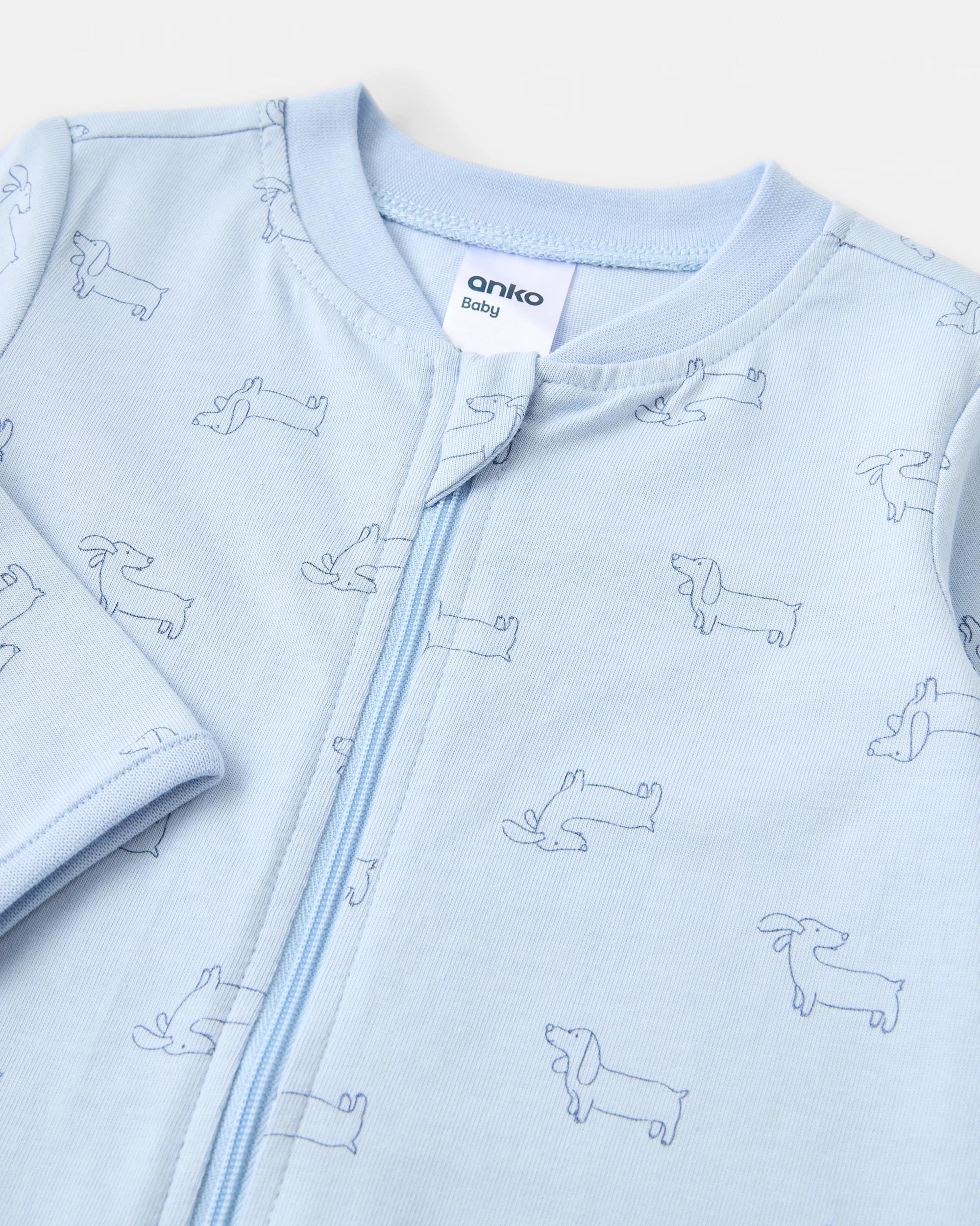 3 Cotton Everyday Coverall Blu Dogs, 3 of 3