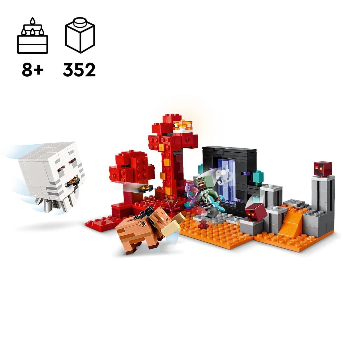 10 LEGO Minecraft The Nether Portal Ambush 21255, 10 of 11