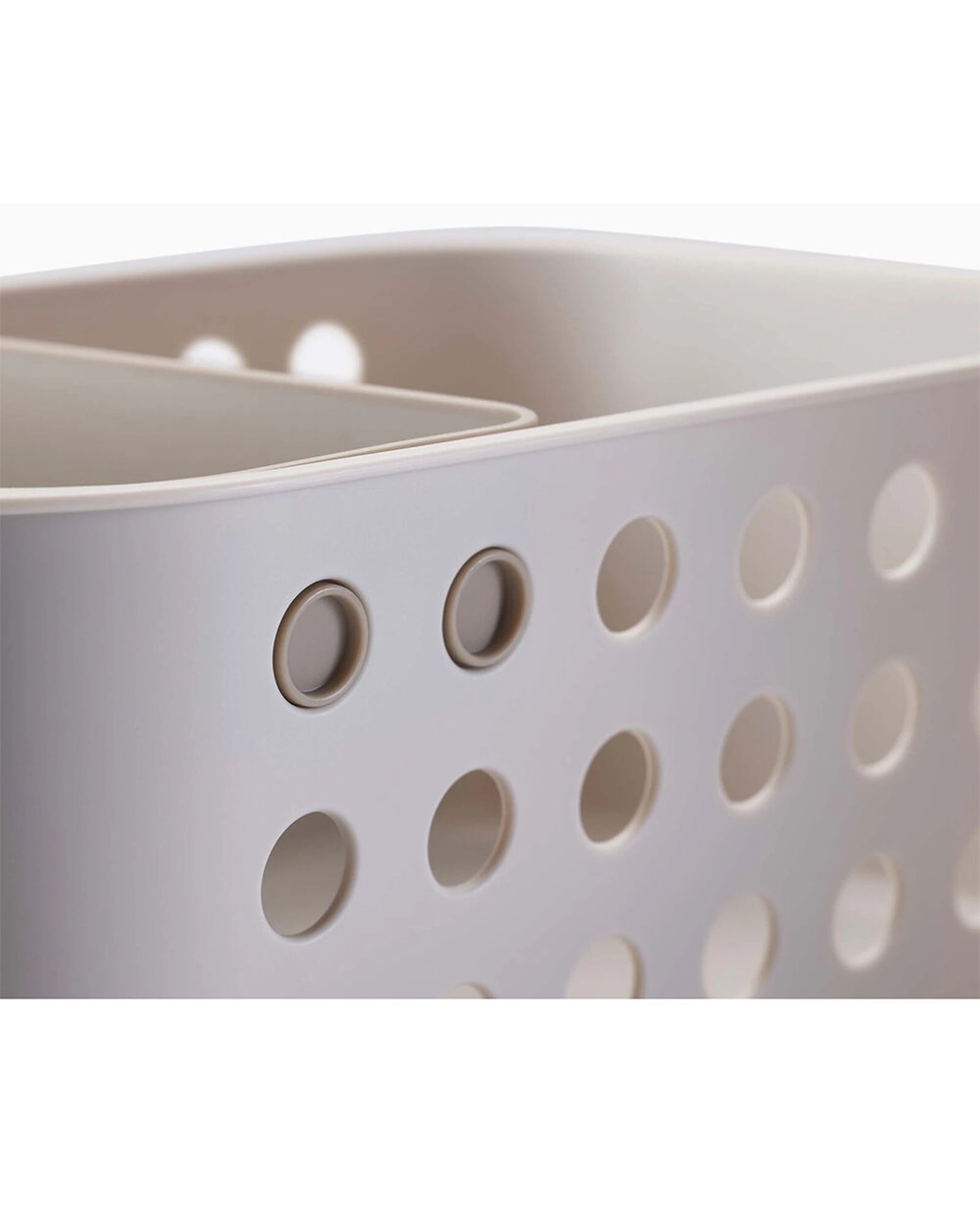 6 Joseph Joseph 2PK EasyStore 28cm Storage Basket Small Ventilated Sides Move Ecru - White, 6 of 7