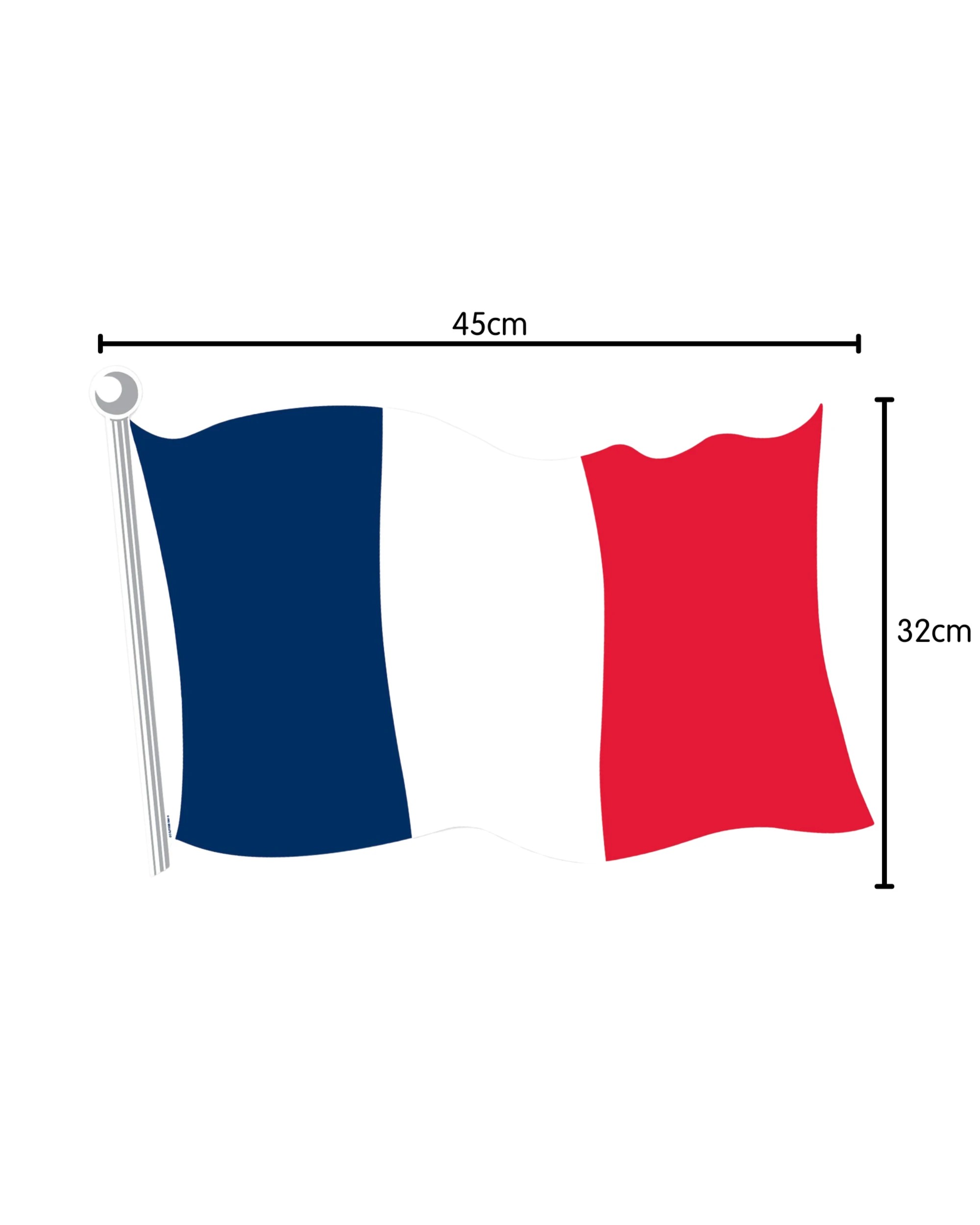 3 Beistle French Flag Cutout Wall Decoration, 3 of 3