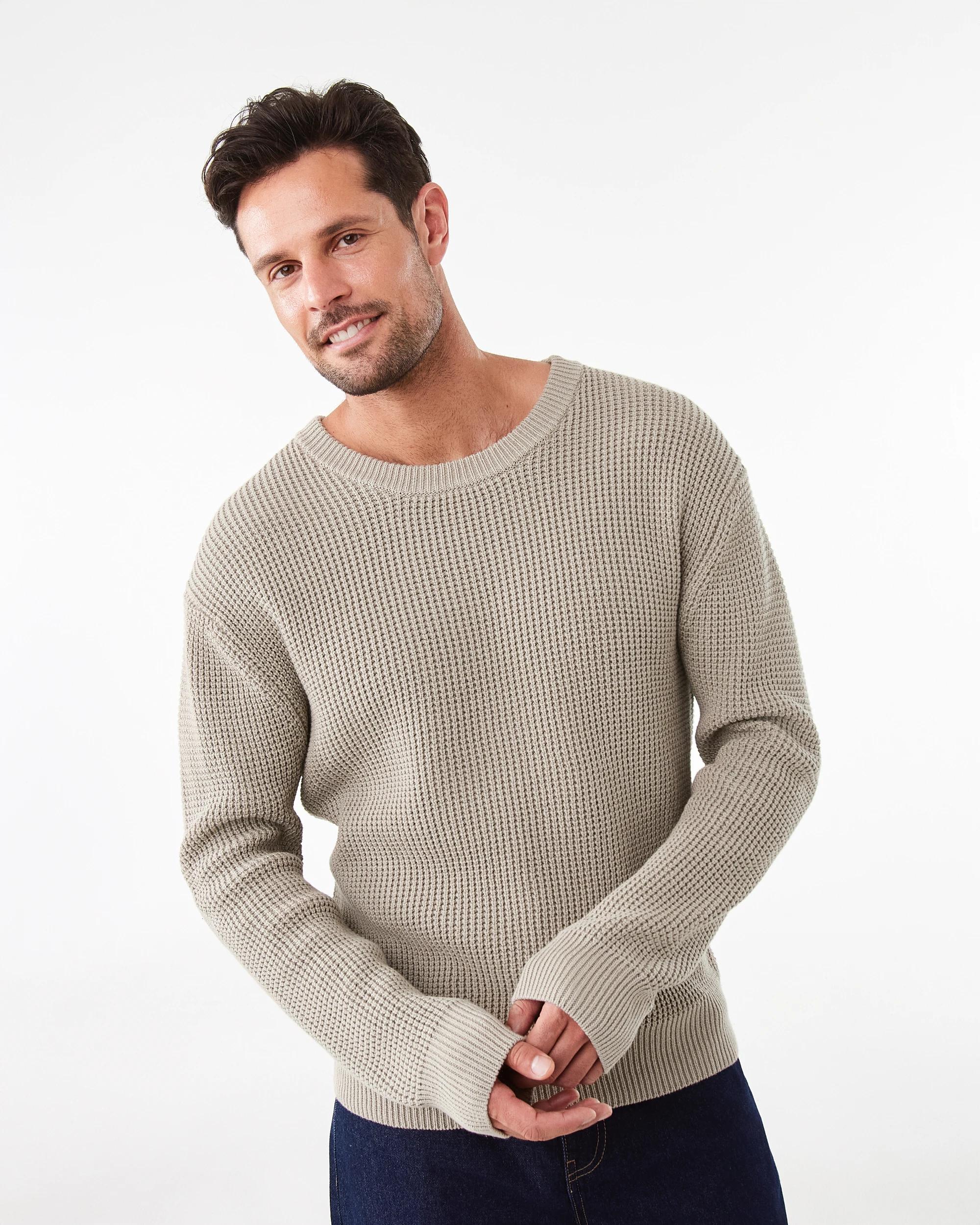 1 Waffle Knit Jumper Bge Lunar, 1 of 8
