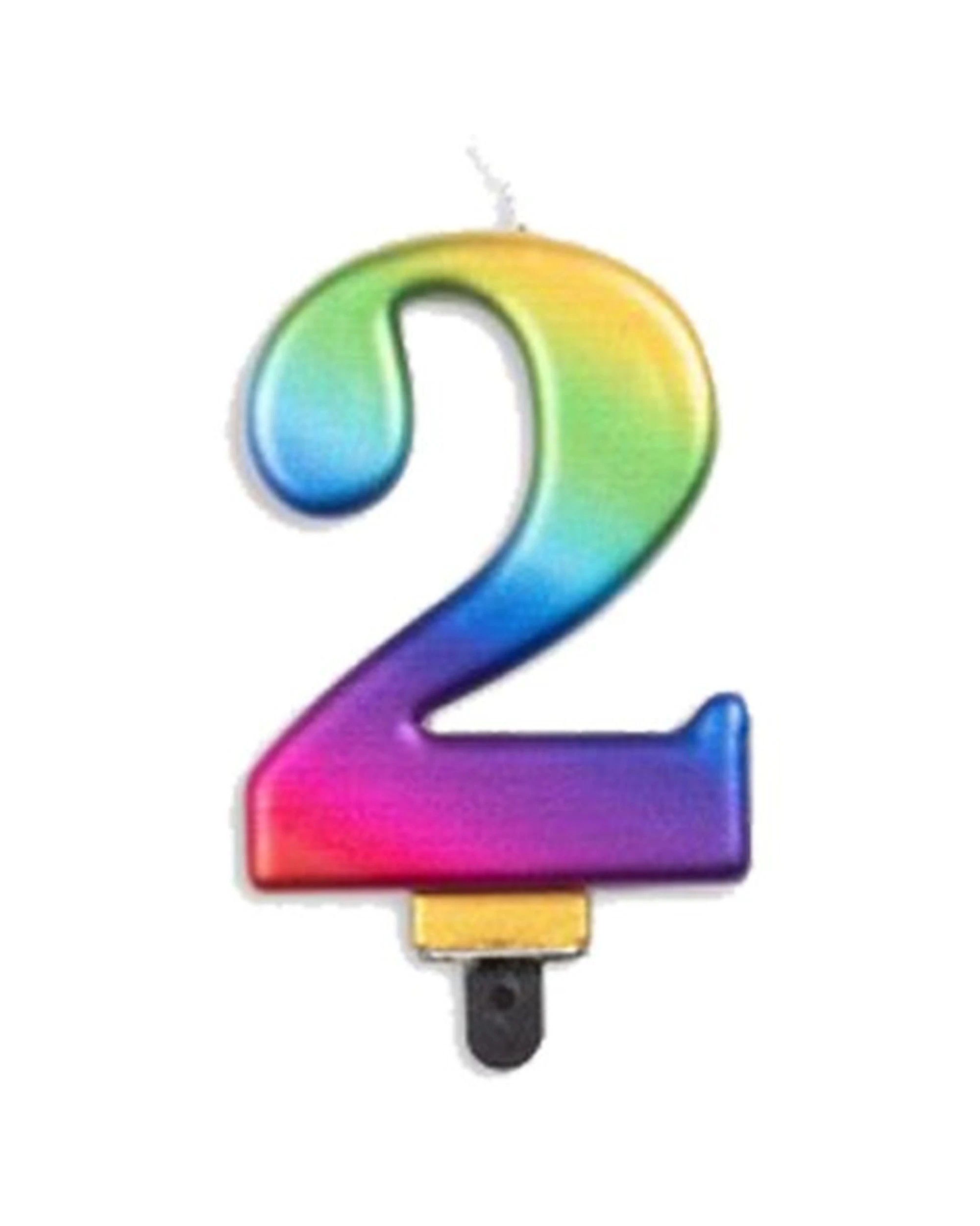 1 Alpen Candle Numeral Jumbo Rainbow 2 Party Decoration - Multi, 1 of 1