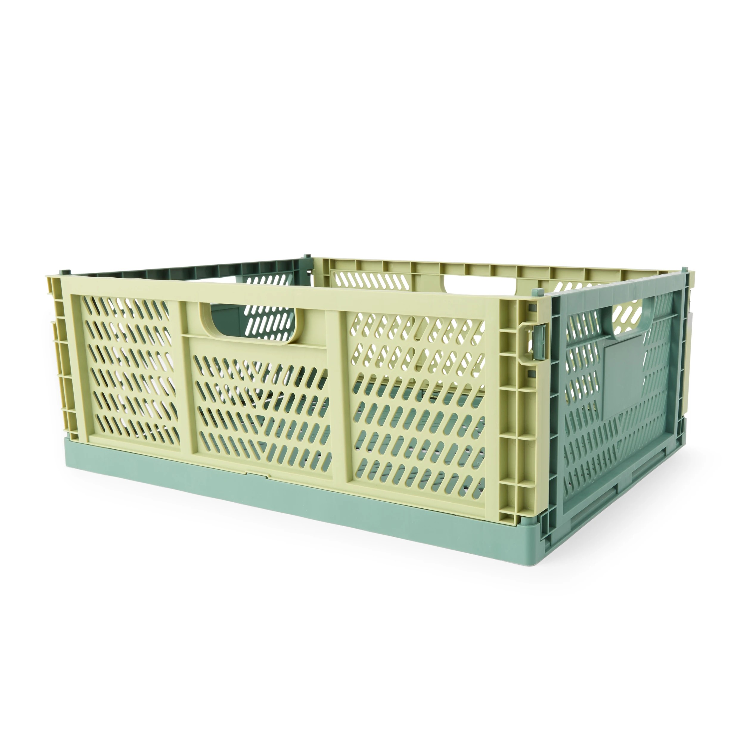 1 30L Collapsible Crate - Large, Green, 1 of 8