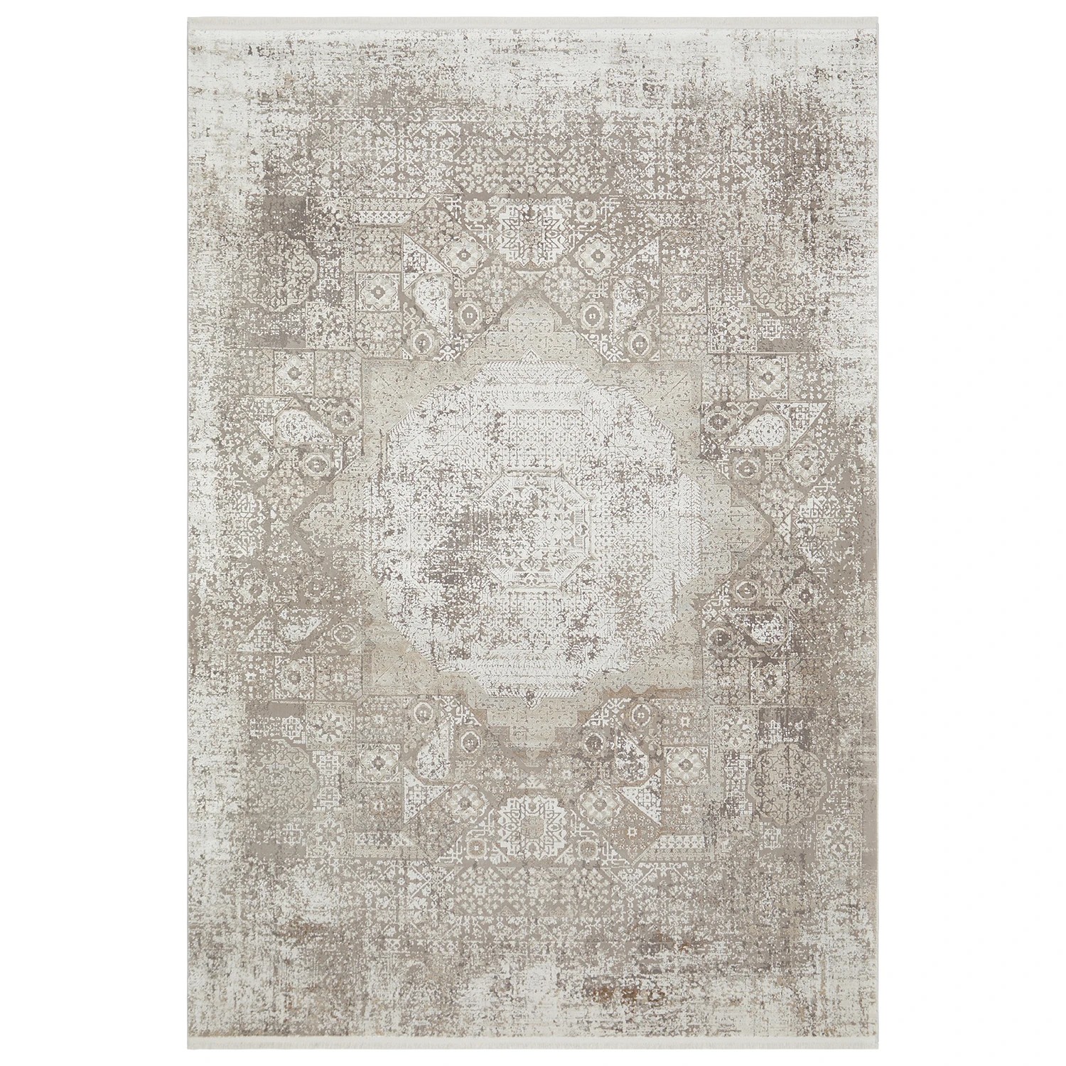 1 Common Ground Rugs Glimmers 110 400x300cm - Extra Extra Large Bamboo Silk Power Loomed Floor Rug - Grey, 1 of 9