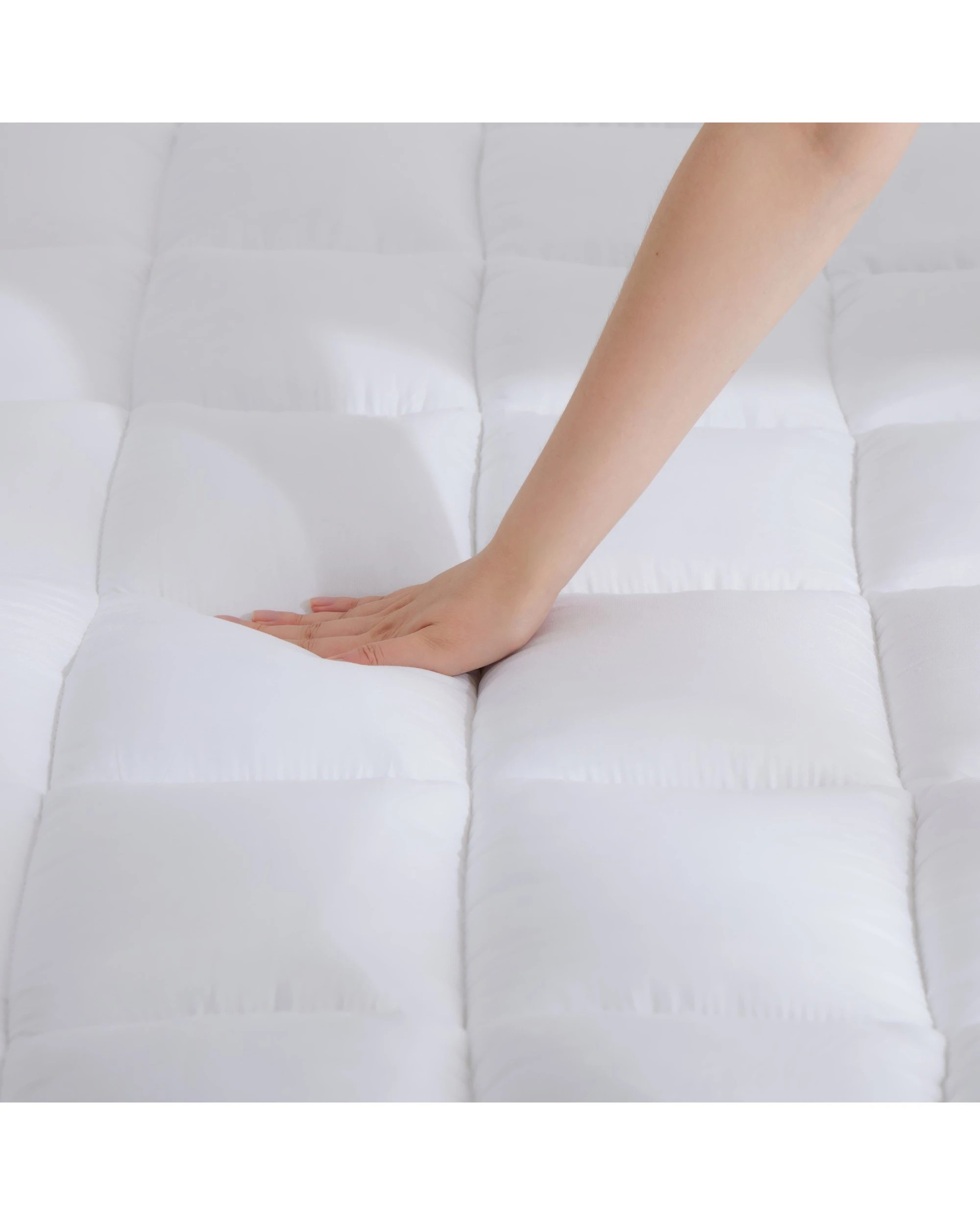 4 Sleepcare 1200gsm Microfibre Mattress Topper - King Bed - White, 4 of 6