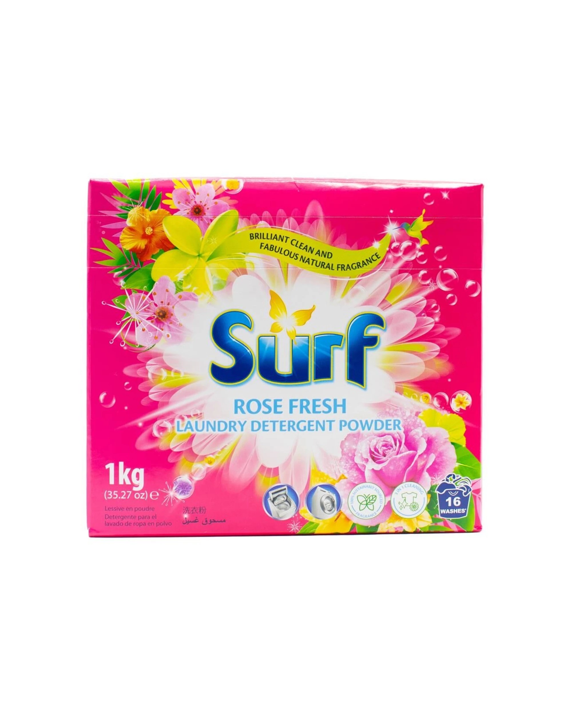 2 Surf 5PK Laundry Stain Removal Detergent Powder 1kg Rose Fresh - Multi, 2 of 4