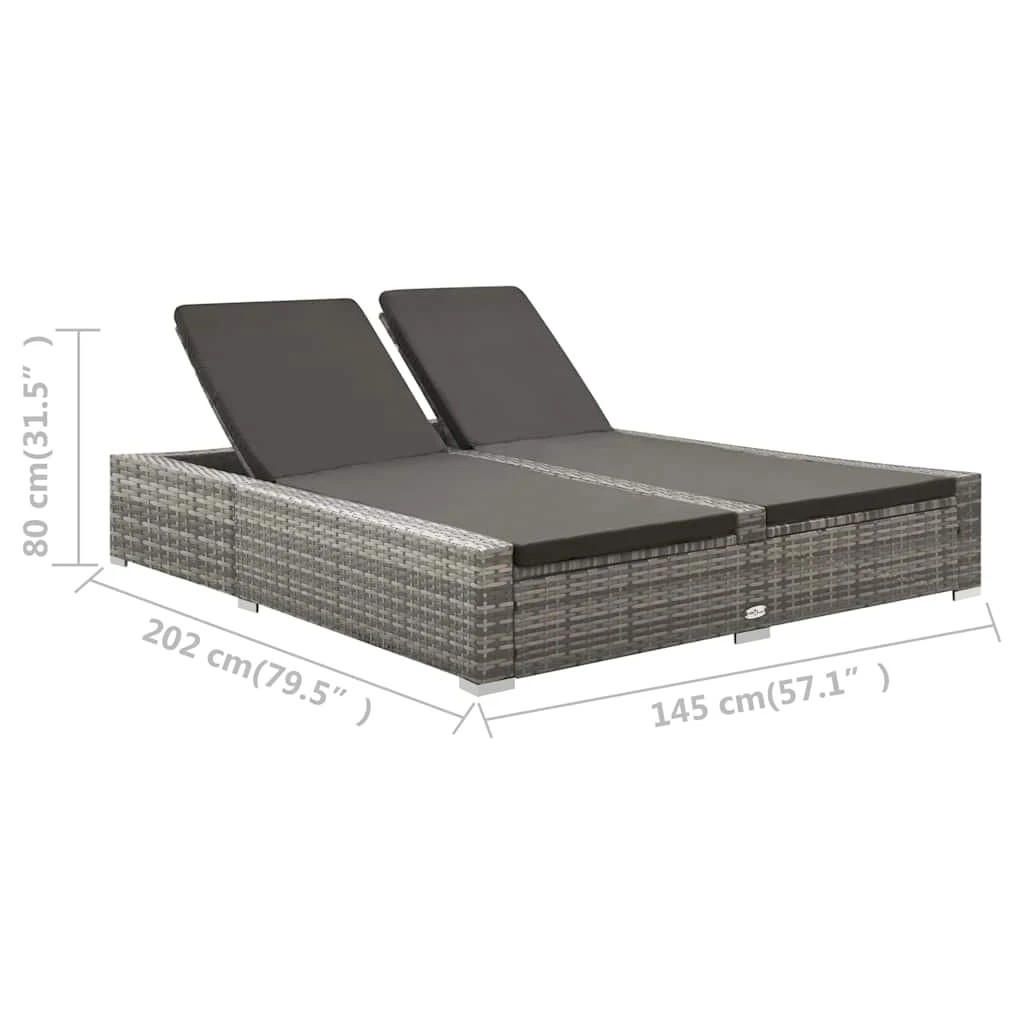 6 Vidaxl Sunlounger Sun Lounger, Sun Loungers - Grey, 6 of 6