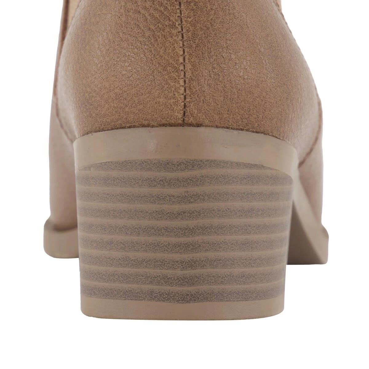3 Mid Block Heel Boots Chestnut, 3 of 4