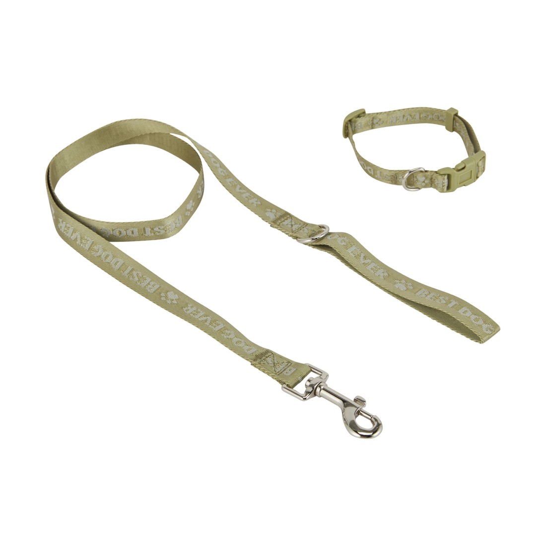 1 Best Dog Ever Collar and Lead Set - Small, Green, 1 of 5