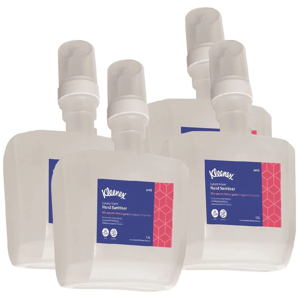 1 Kleenex Alcohol Foam Hand Sanitiser Cartridge 1.2L x 4, 1 of 2
