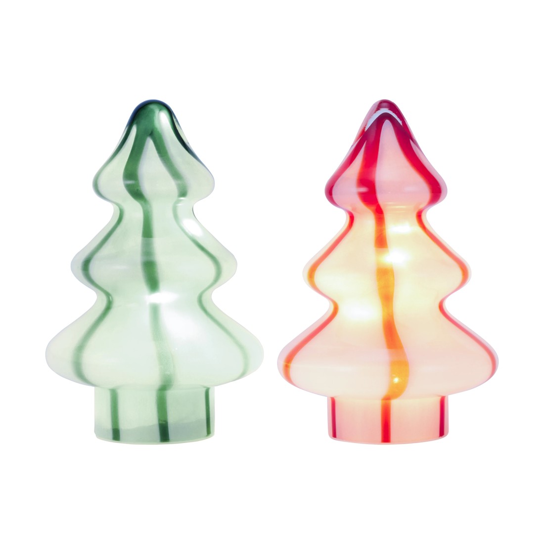 2 Light Up Glass Stripe Tree - Assorted, 2 of 5