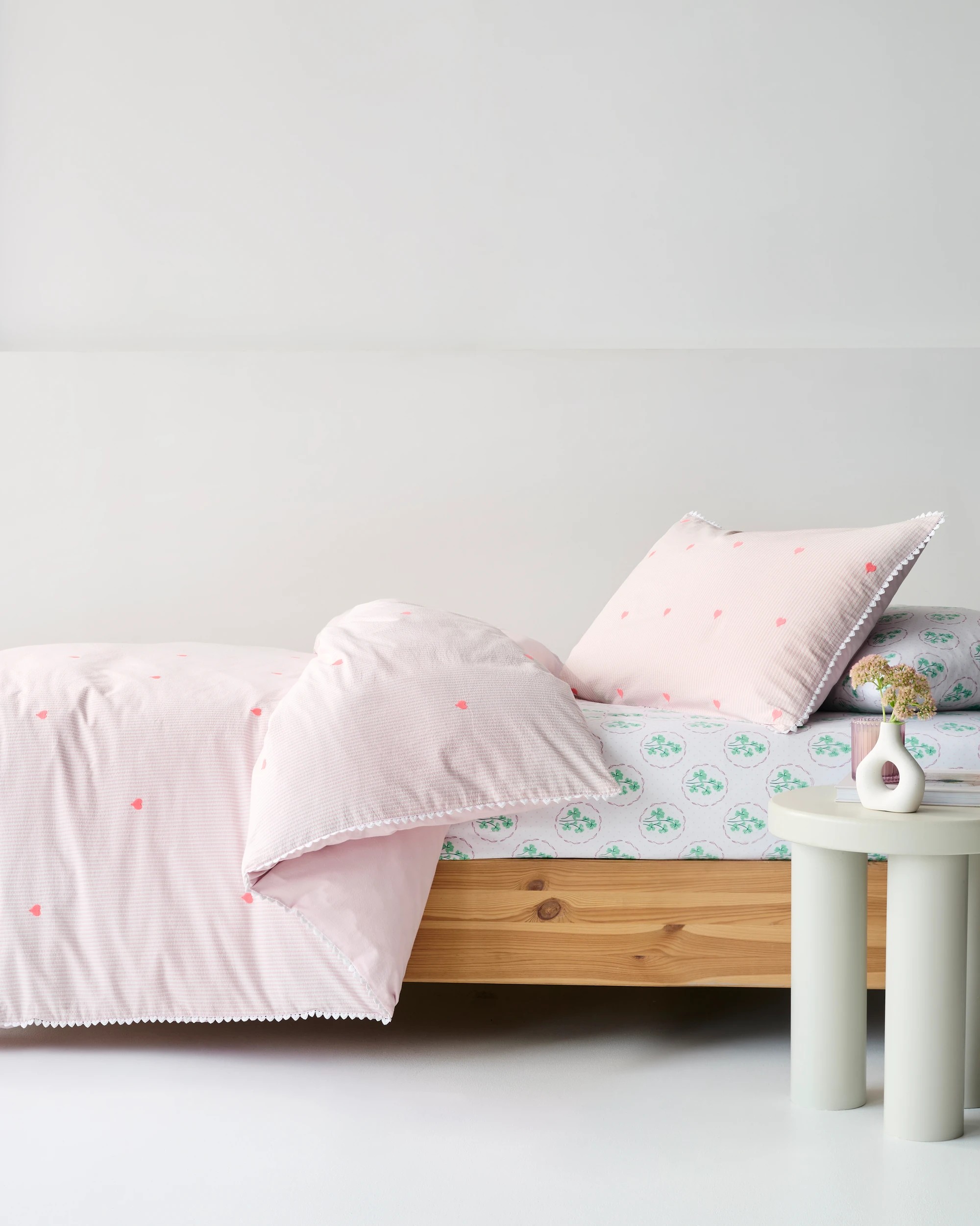 2 Target Brooke Embroidered Hearts Cotton Quilt Cover Set - Double Bed - Purple, 2 of 8