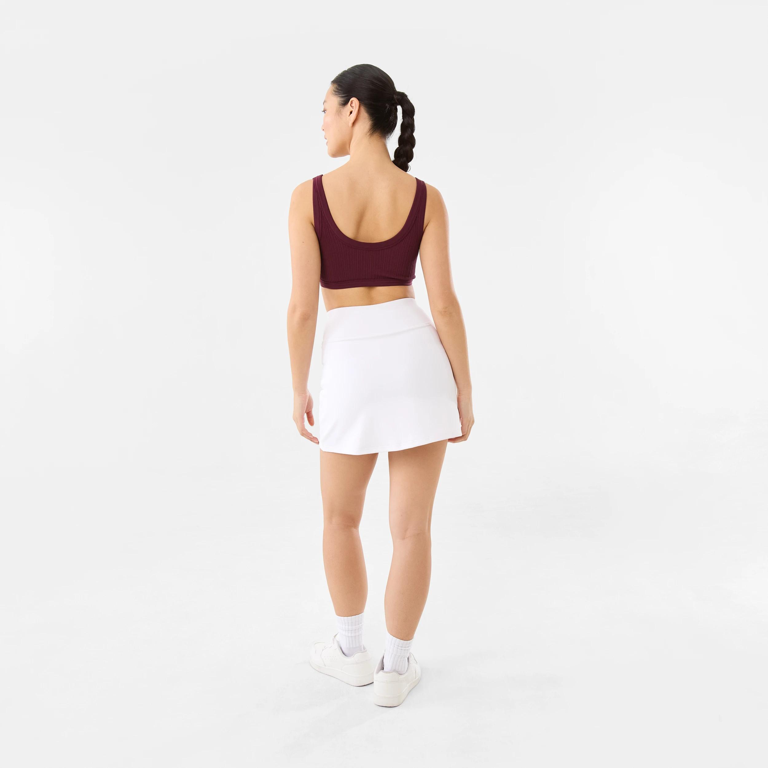 4 Active Womens Seamfree Rib Crop Top BURGUNDY CHERRY, 4 of 9
