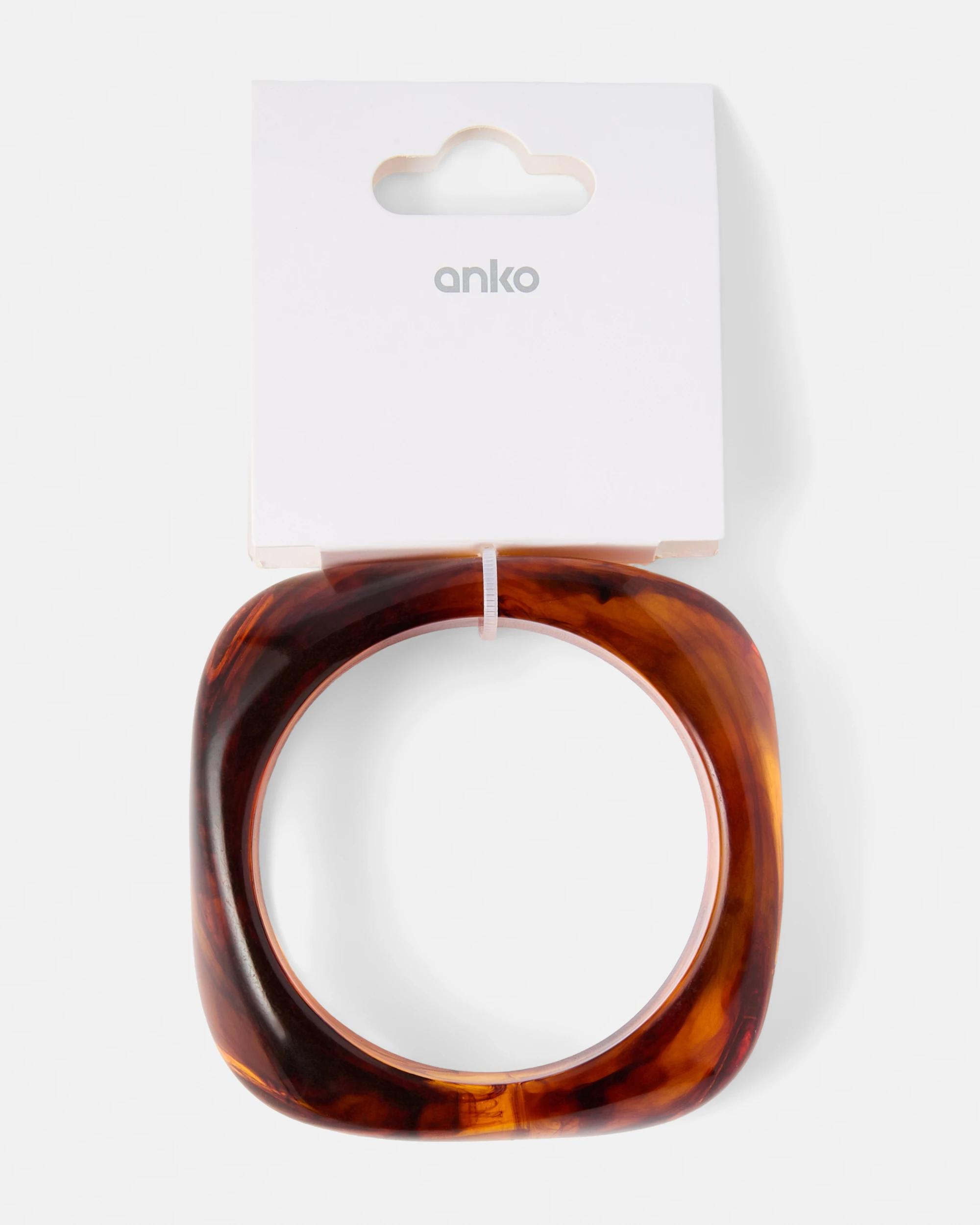 4 Chunky Bangle - Brown Brown, 4 of 4