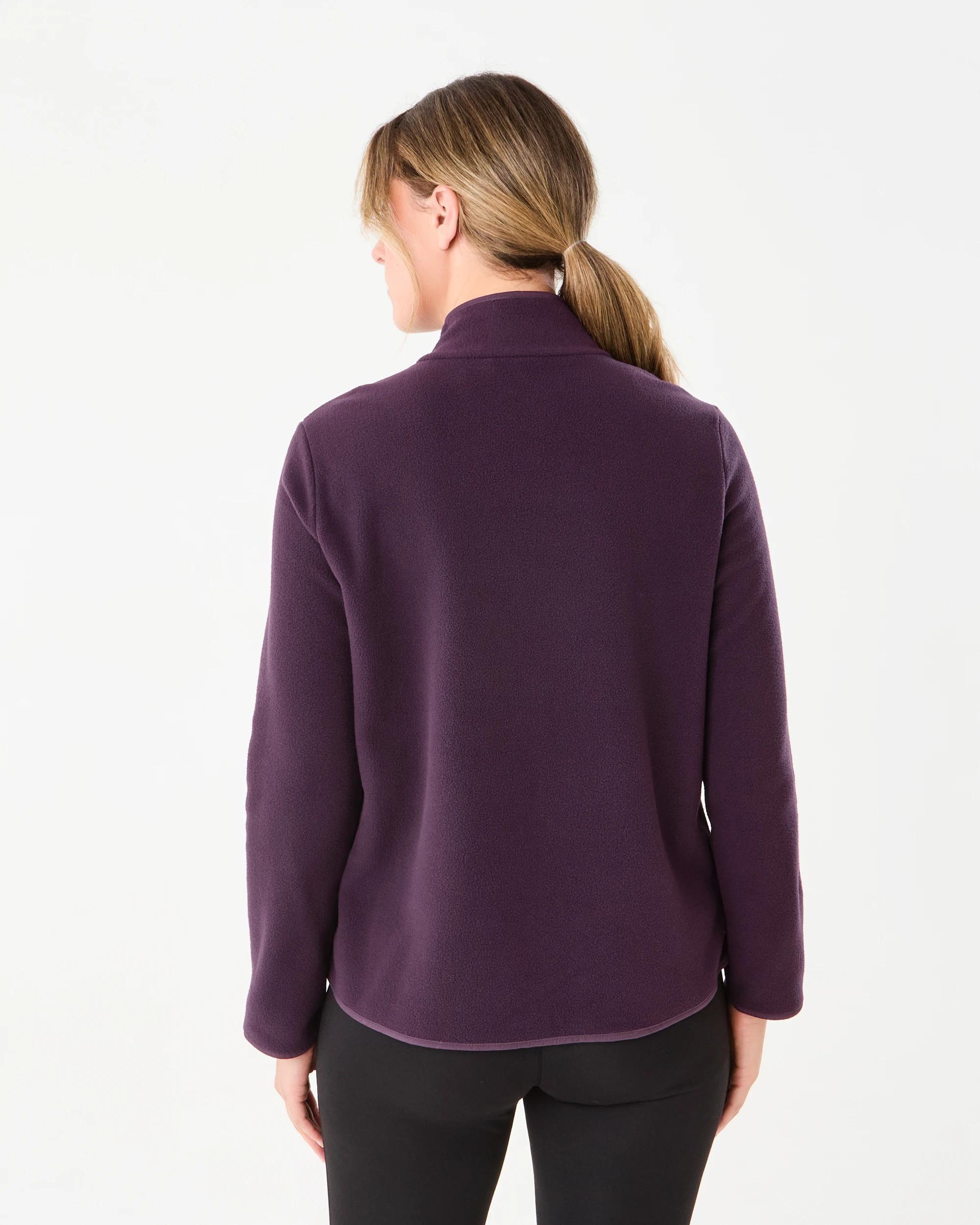 4 Active Womens Outdoor Fleece Jacket Pur Raisin, 4 of 7