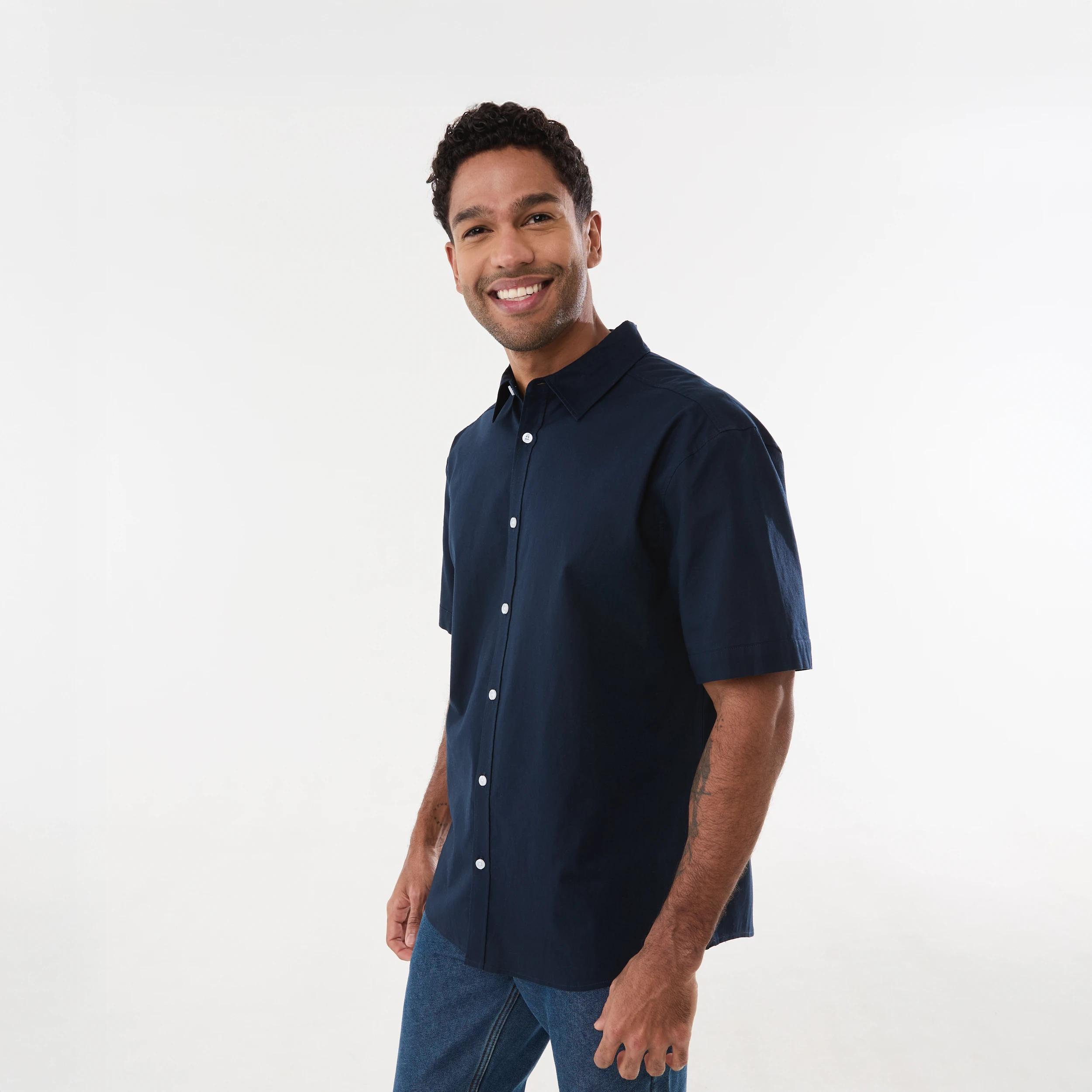 2 Short Sleeve Cotton Linen Shirt Sky Cptn, 2 of 5