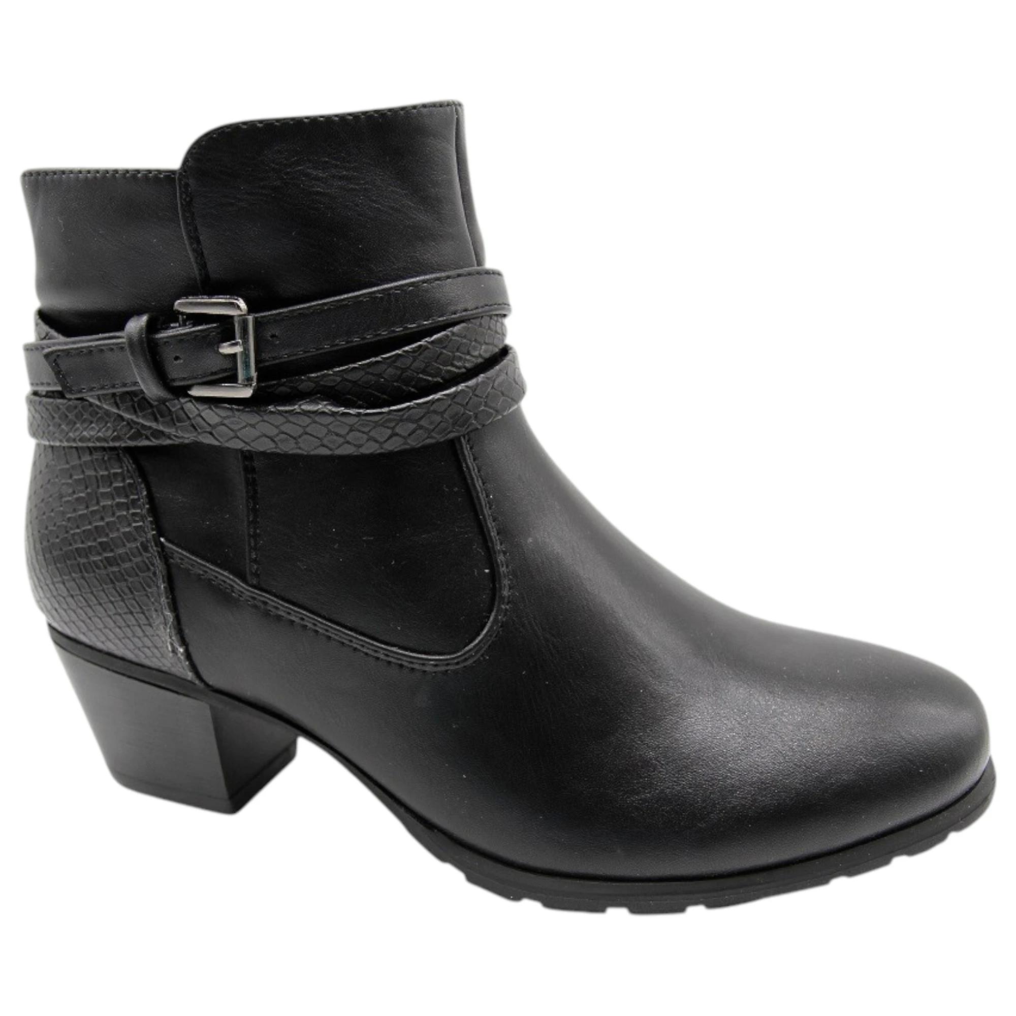 1 Grosby Womens Matilda Shoes Black Dress Winter Comfort Boots BLACK, 1 of 1