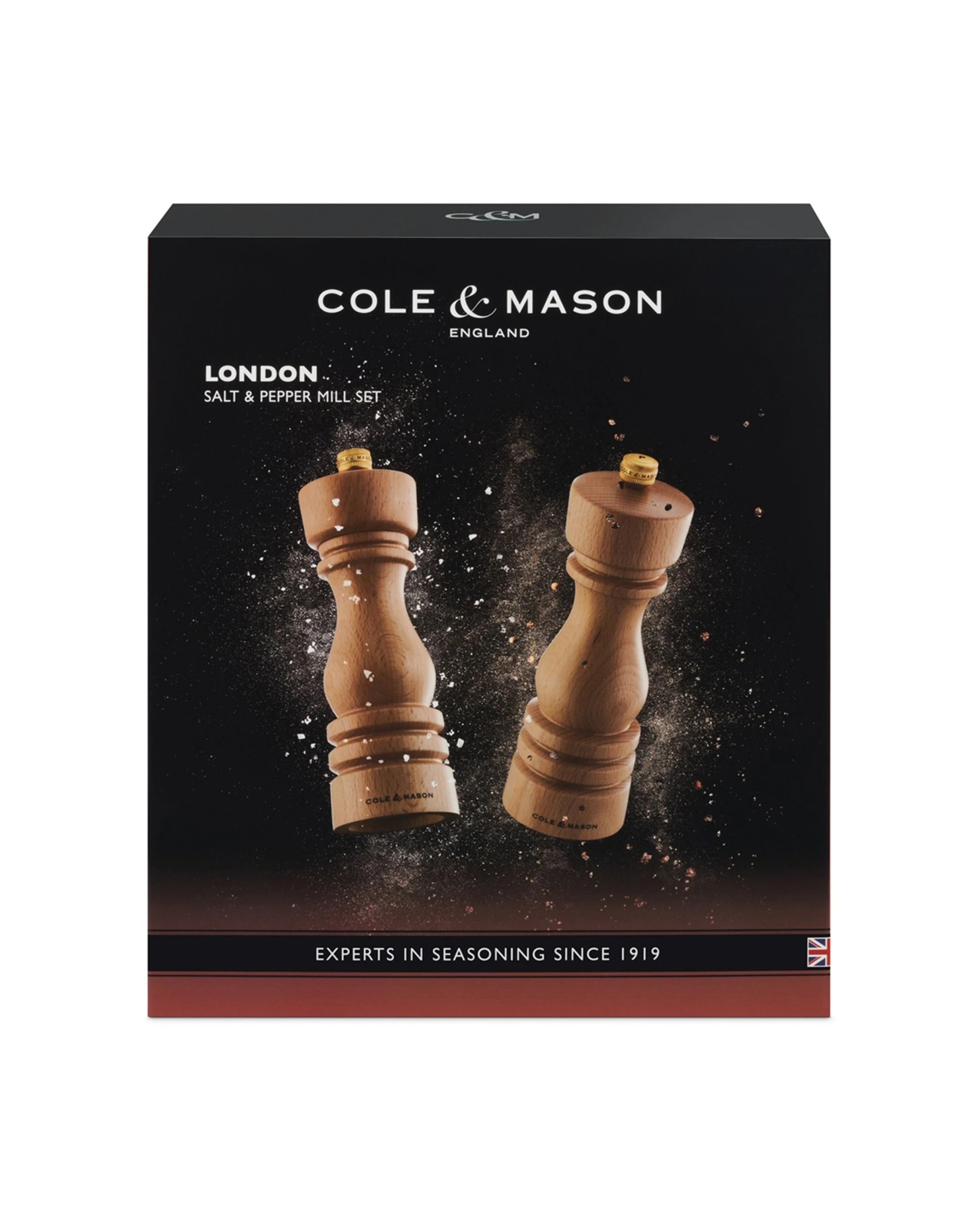2 Cole & Mason 2pc London Salt & Pepper Mill Set 18cm Beech - Brown, 2 of 4