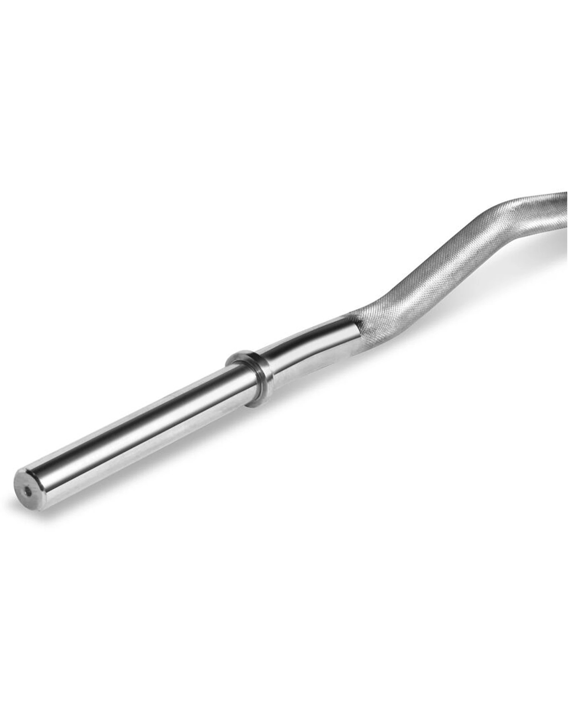 3 BODYWORX Standard Curl Bar And Collars V2 47in 80kg Max 28mm Ergonomic Grip - Silver, 3 of 3