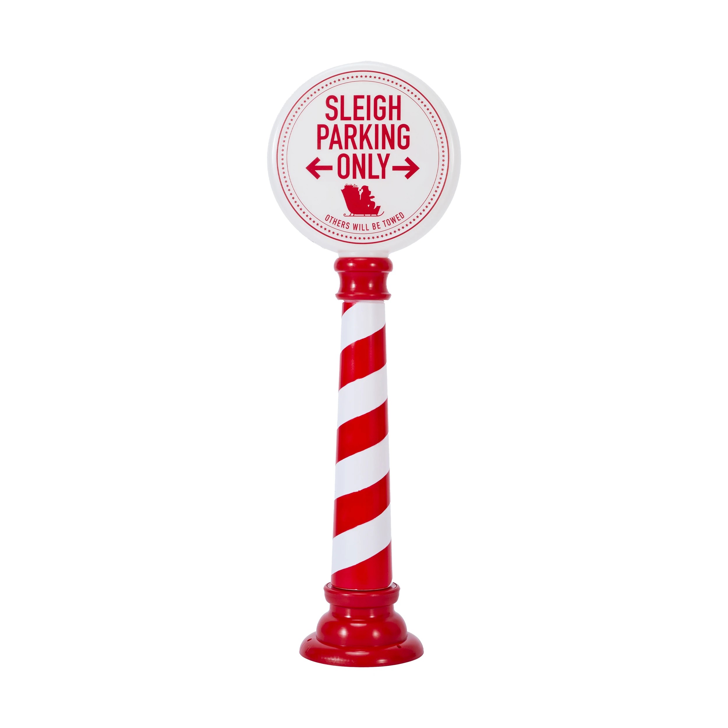 4 Battery Operated LED Light Up Sleigh Parking Sign, 4 of 9