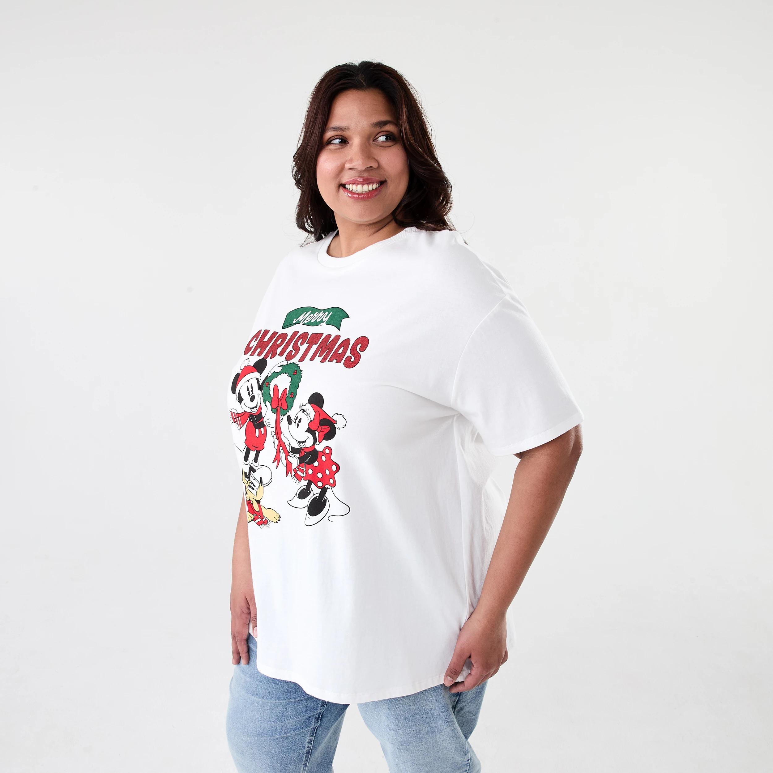 2 Curve Disney Mickey Mouse License Christmas Short Sleeve T-shirt MICKEY, 2 of 5